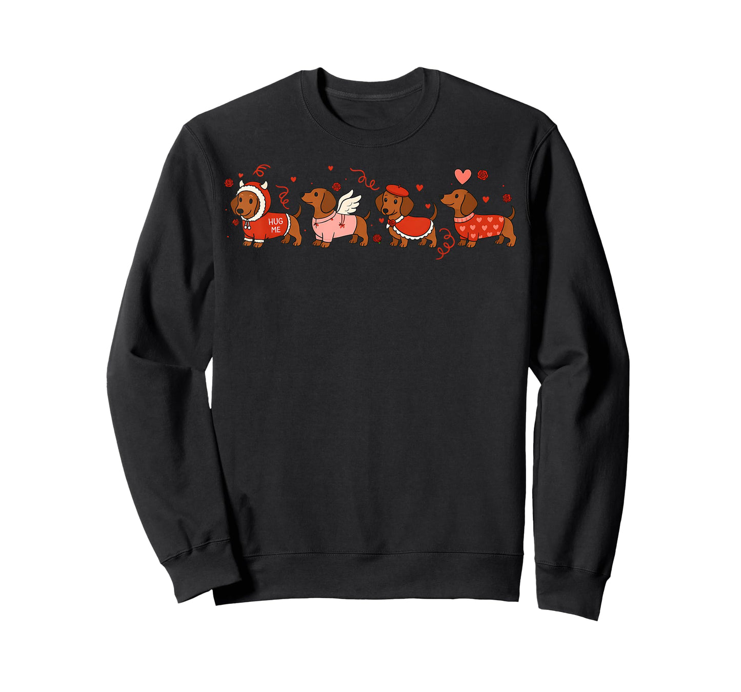 Valentine Dachshund Angels Love Dogs Mom Girl Women T-Shirt
