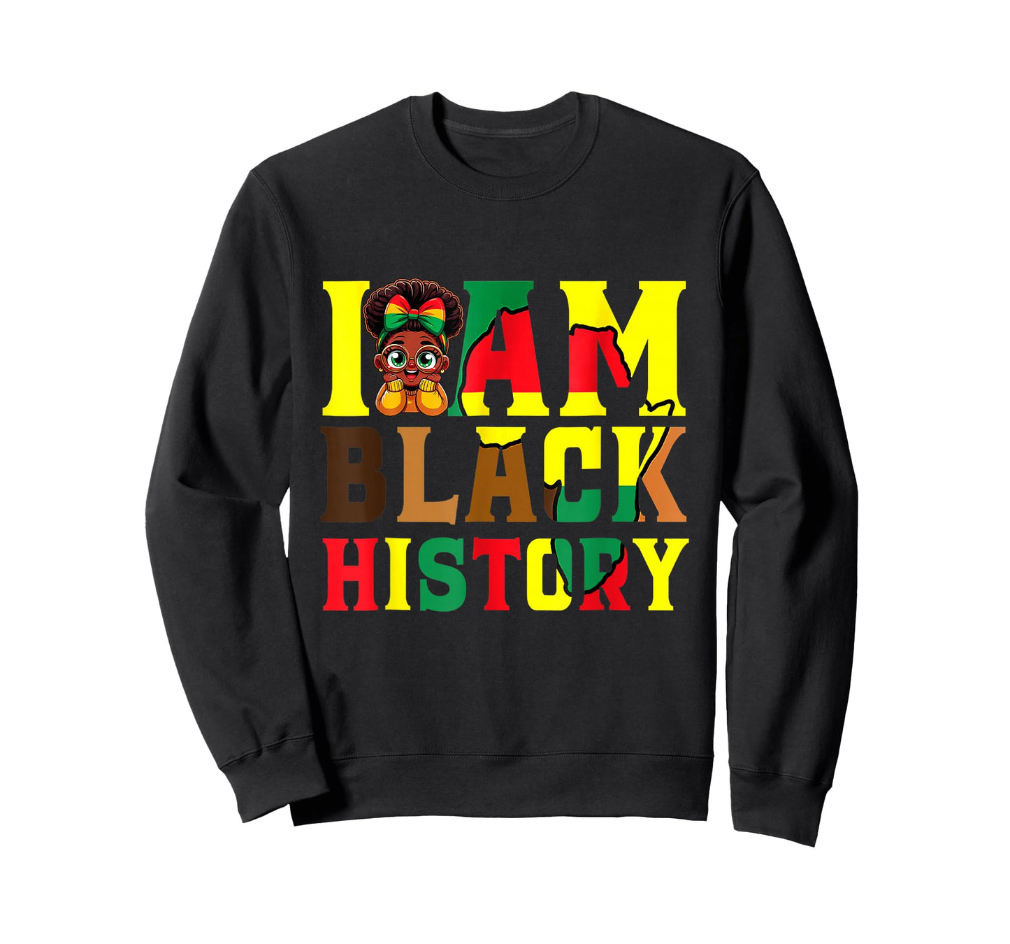 I Am Black History Month African American for Girls Kids T-Shirt