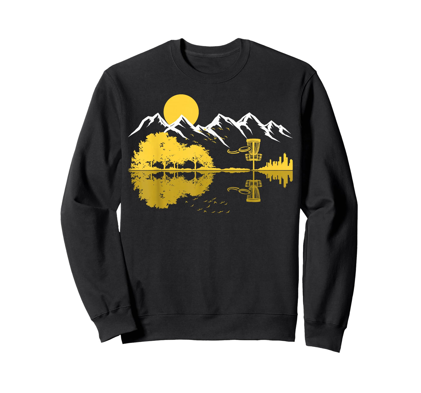 Guitar Lake Mountain Reflections Shadow Love Guitar Musician T-Shirt