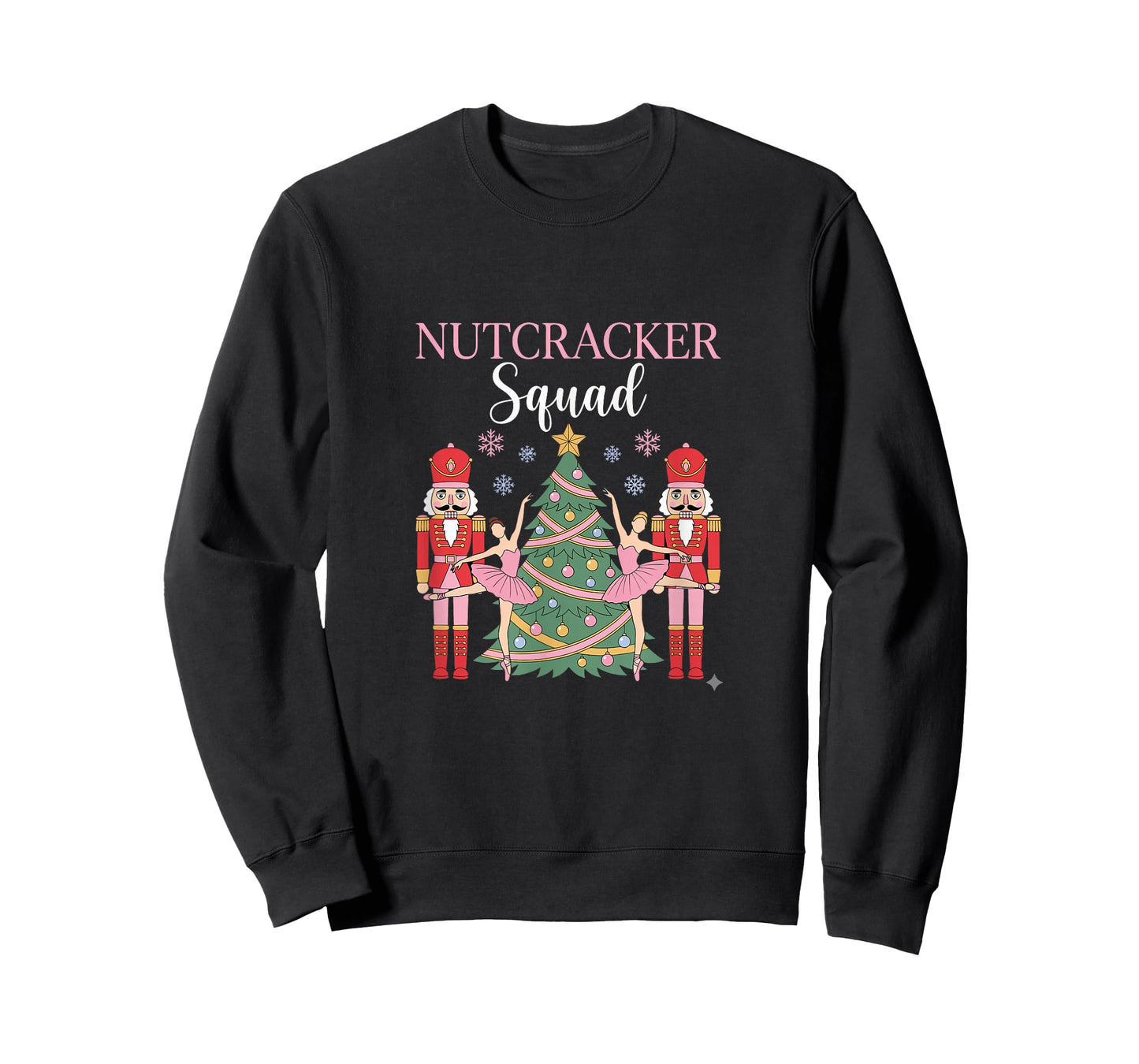 Nutcracker Ballet Christmas Ballerina Pink Dance Squad T-Shirt
