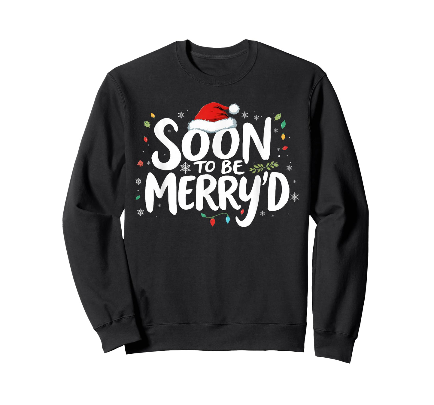 Soon to Be Merry'd Christmas Engaged Fiance Santa Couples T-Shirt