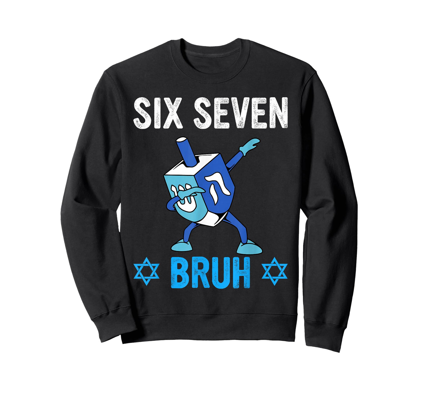 Six Seven Bruh 67 Hanukkah Chanukah Dreidel Dabbing 6 7 Meme T-Shirt