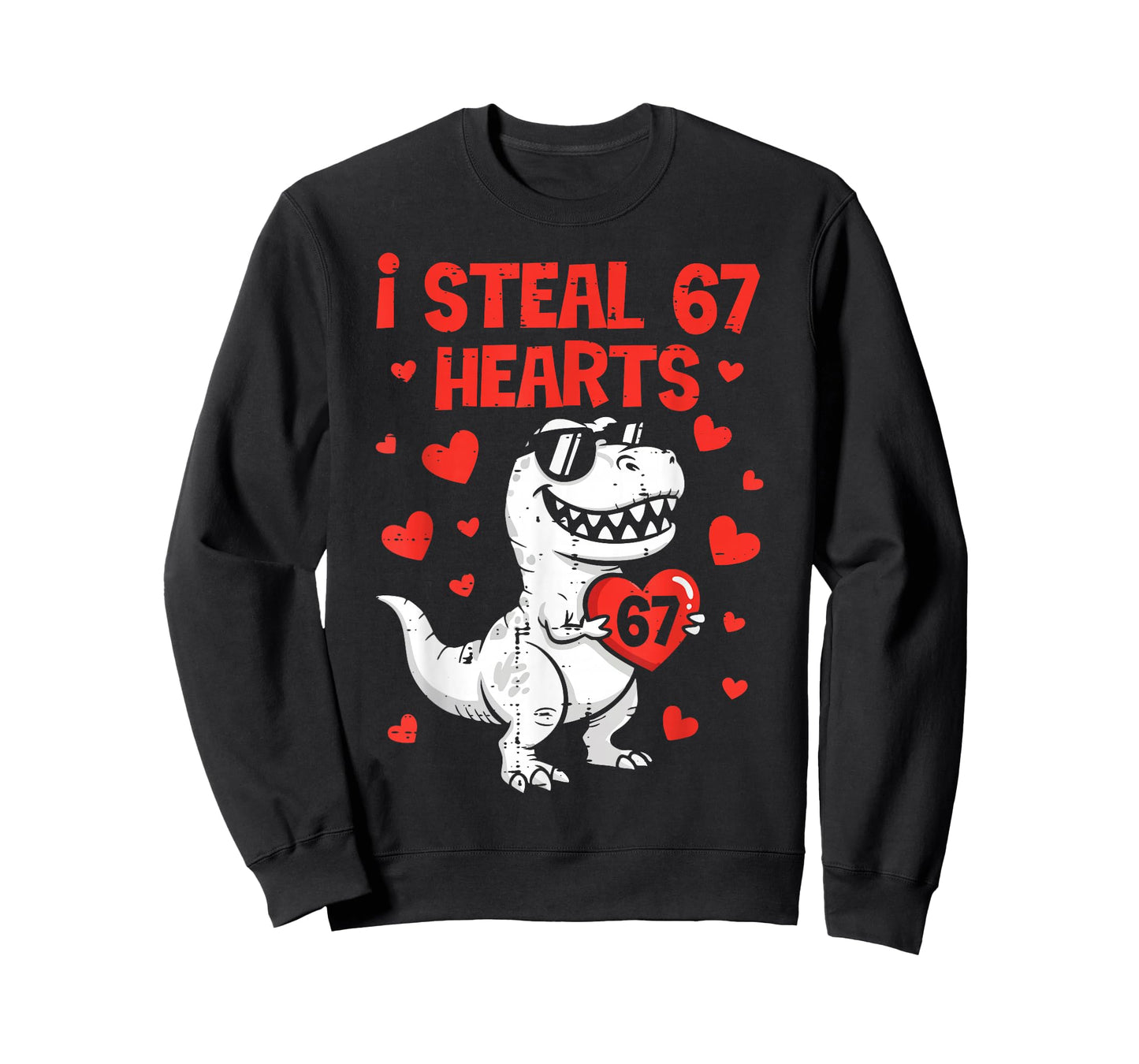 I Steal Hearts Dino Boys Dinosaur Valentines 67 Toddler Kids T-Shirt