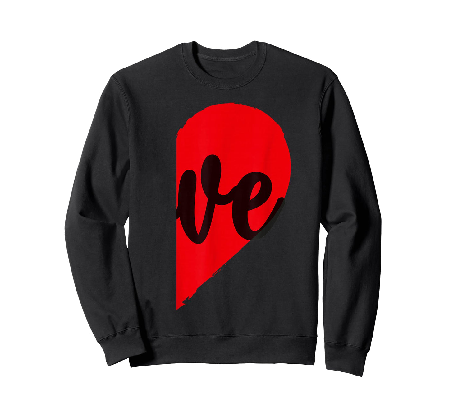 Couple Half Heart Love Funny Valentines Day Women Men Adult T-Shirt