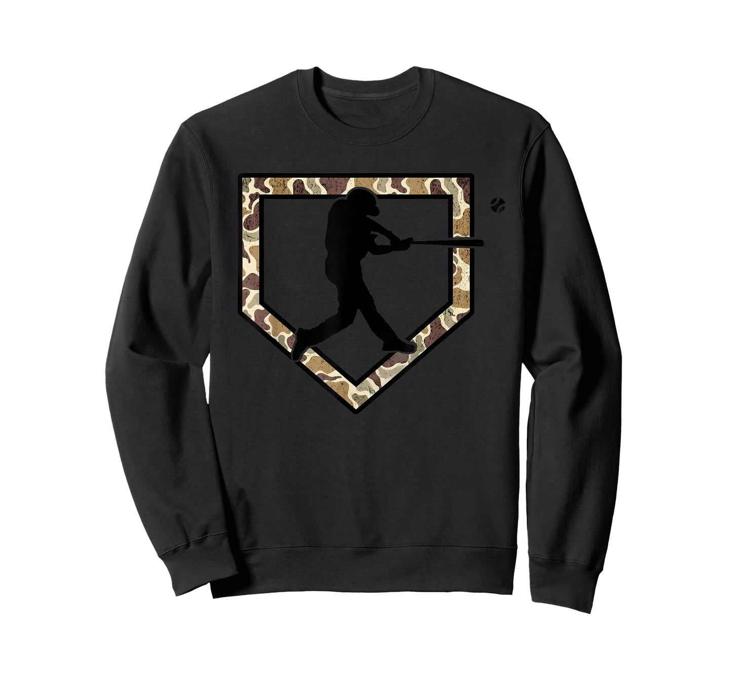 Camo Home Plate Camouflage Funny Baseball Batter Youth Boys T-Shirt