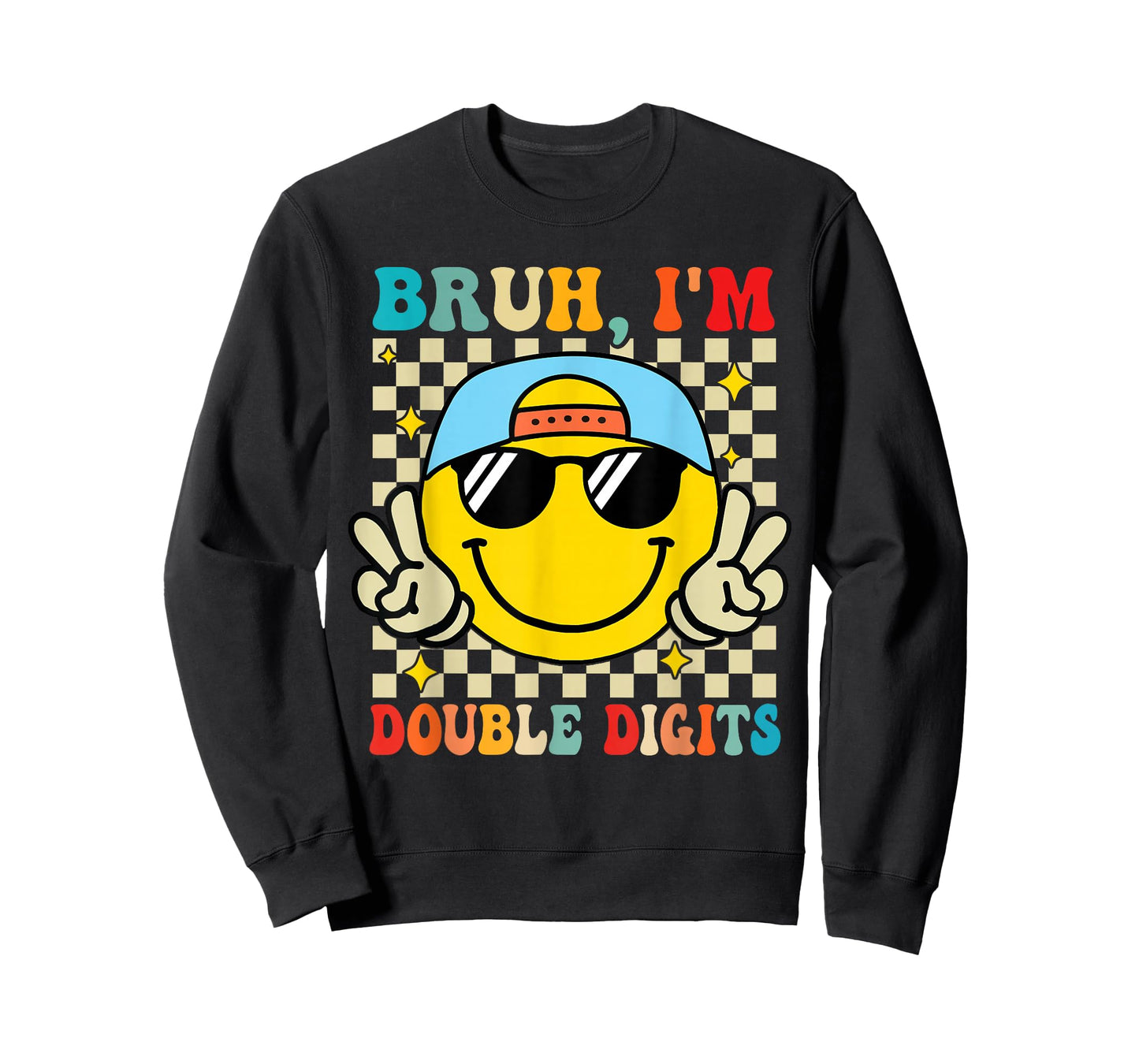 Bruh I'm Double Digits 10 Year Old boy Birthday 10 Birthday T-Shirt