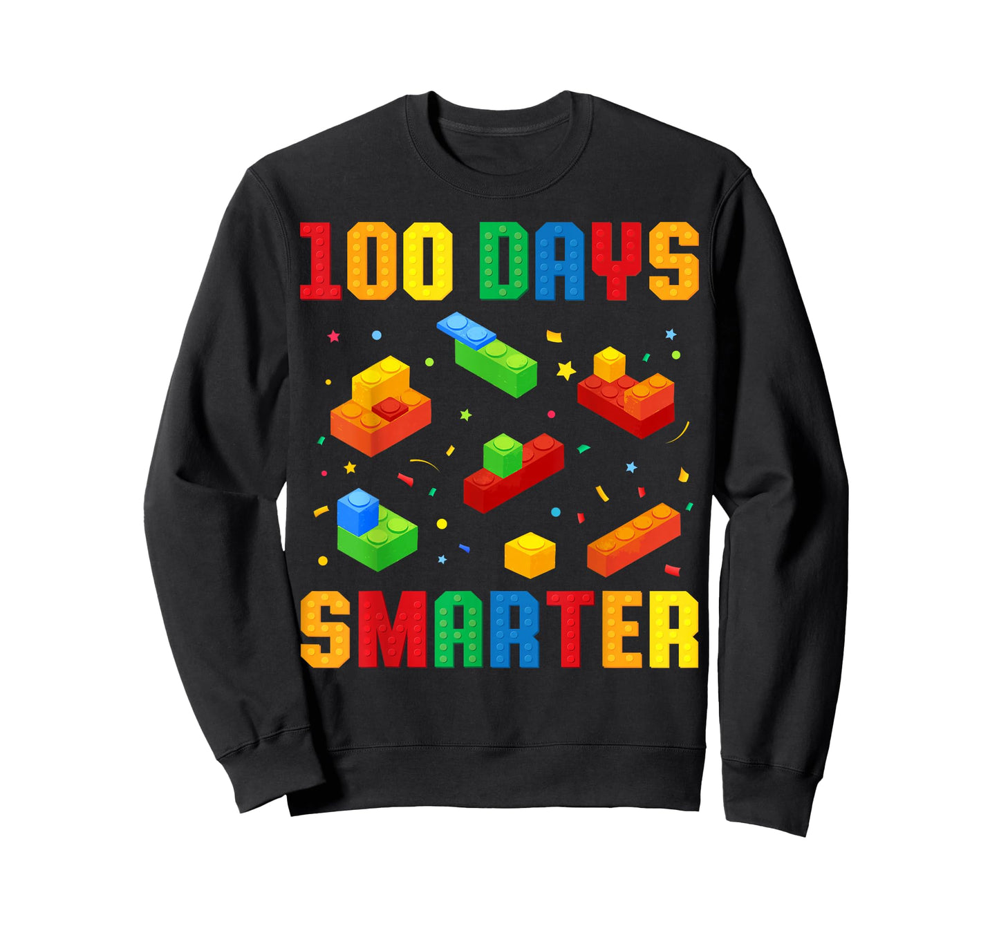 100 Days Smarter Building Blocks 100th Day of School Boys T-Shirt
