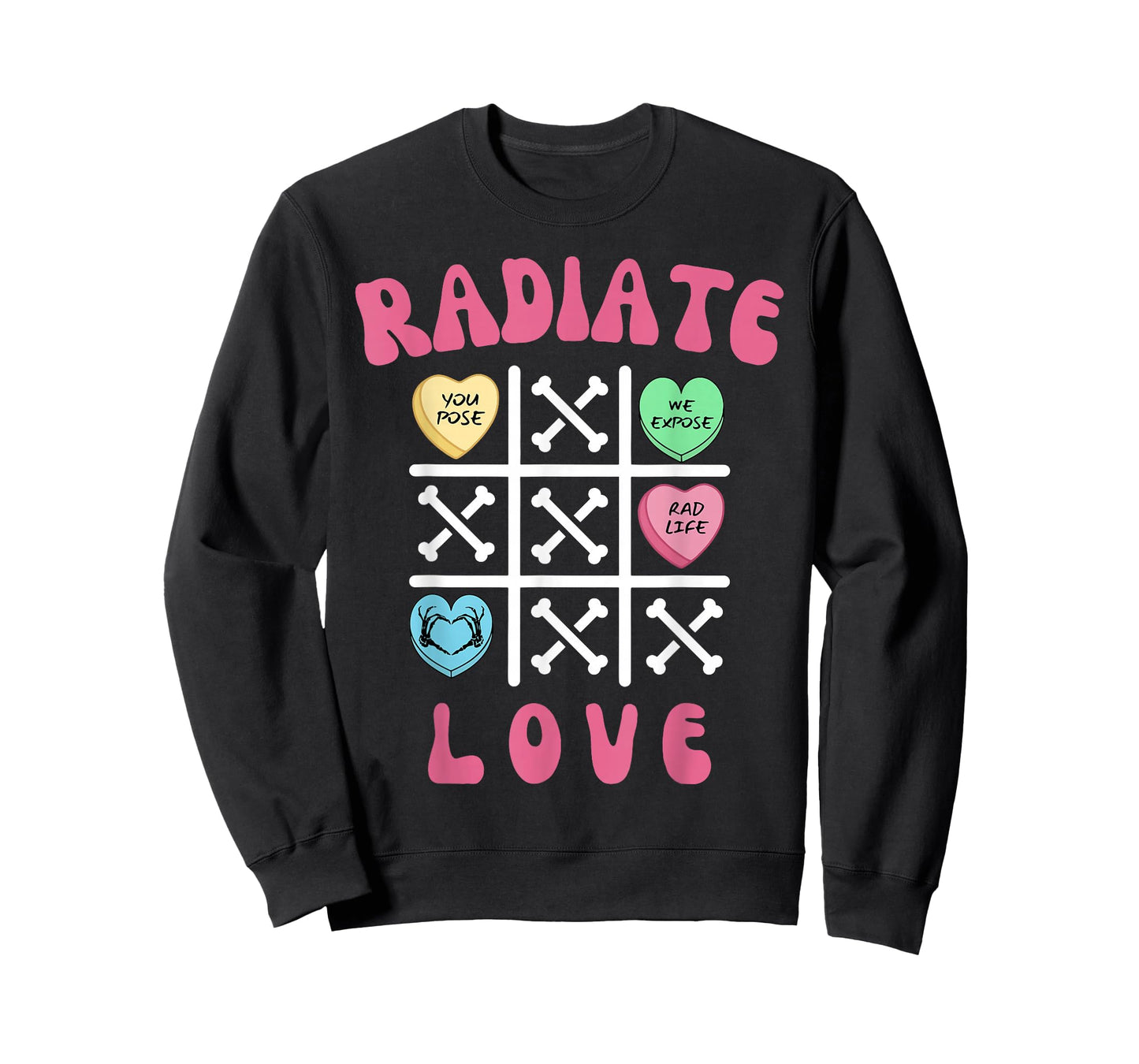Radiate Love Radiation Therapist Valentines MRI Radiology T-Shirt