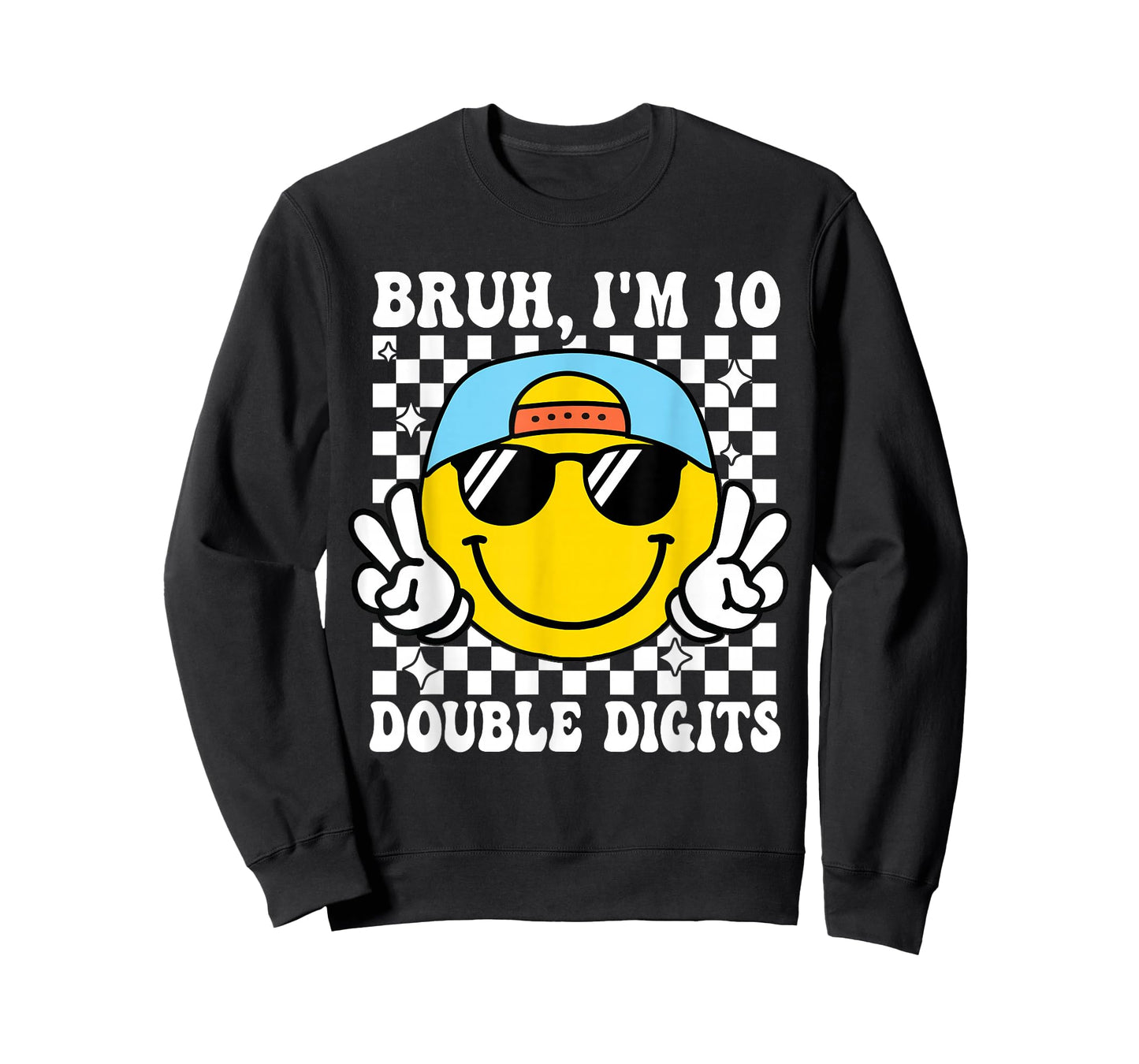 Bruh I'm Double Digits 10 Year Old boy Birthday 10 Birthday T-Shirt