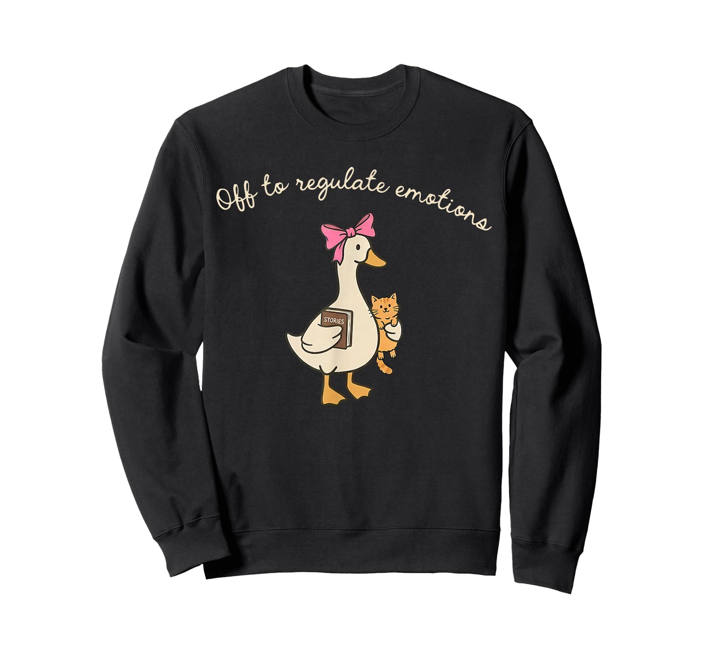Off to Regulate Emotions Funny Goose Mental Health Coquette T-Shirt