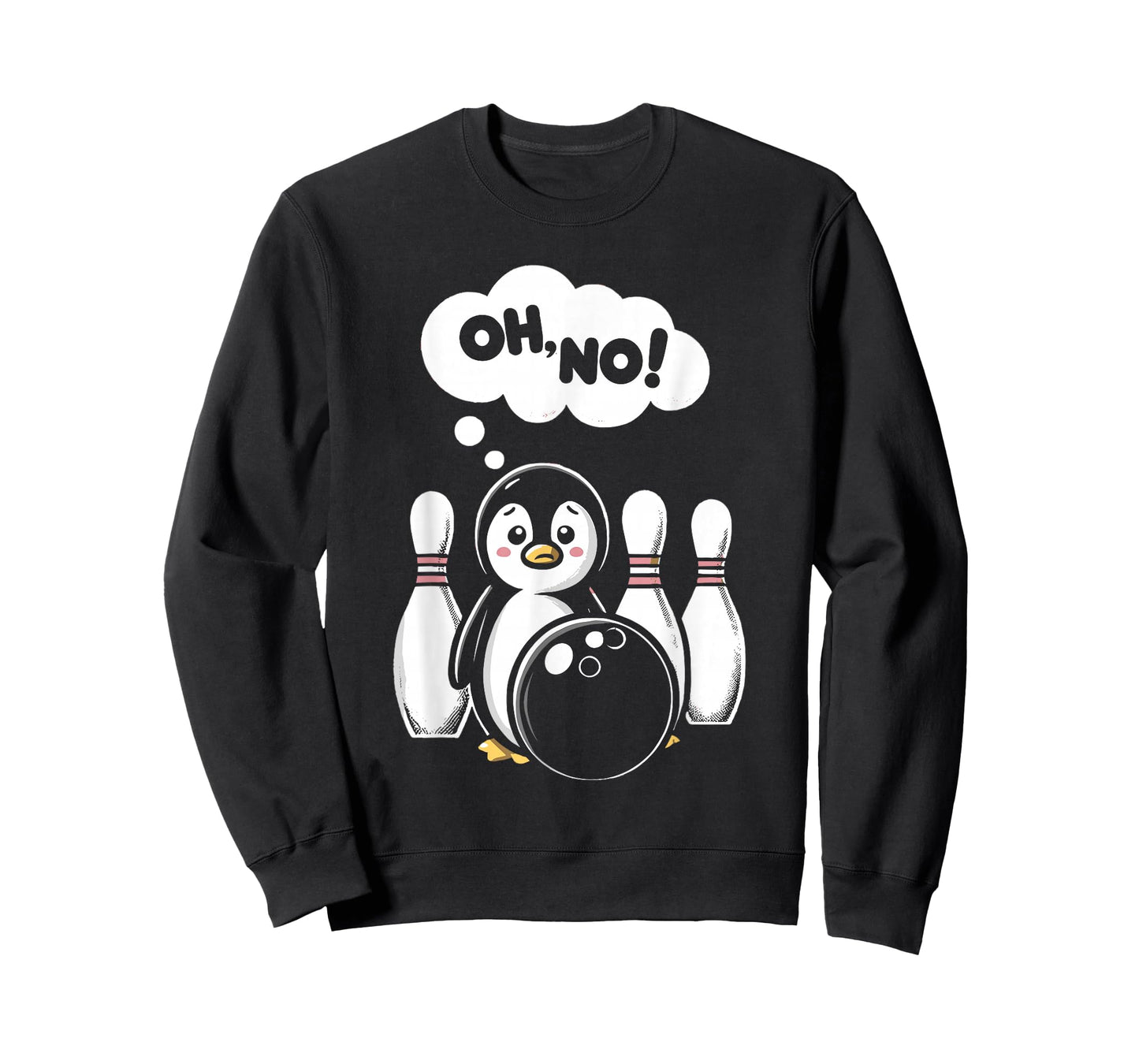 Funny Penguin Bowling Pin Bowler Bowling Player Coach T-Shirt