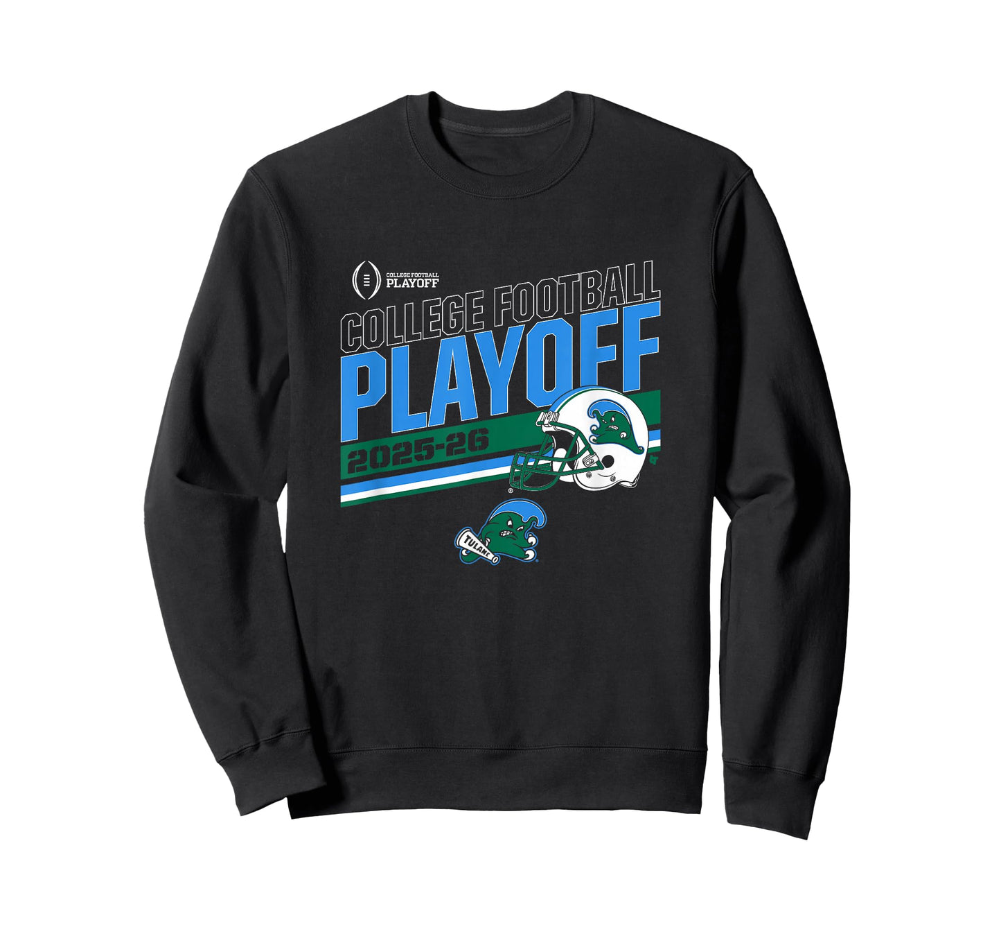 Tulane Green Wave College Football Playoff Stripe 2025 T-Shirt