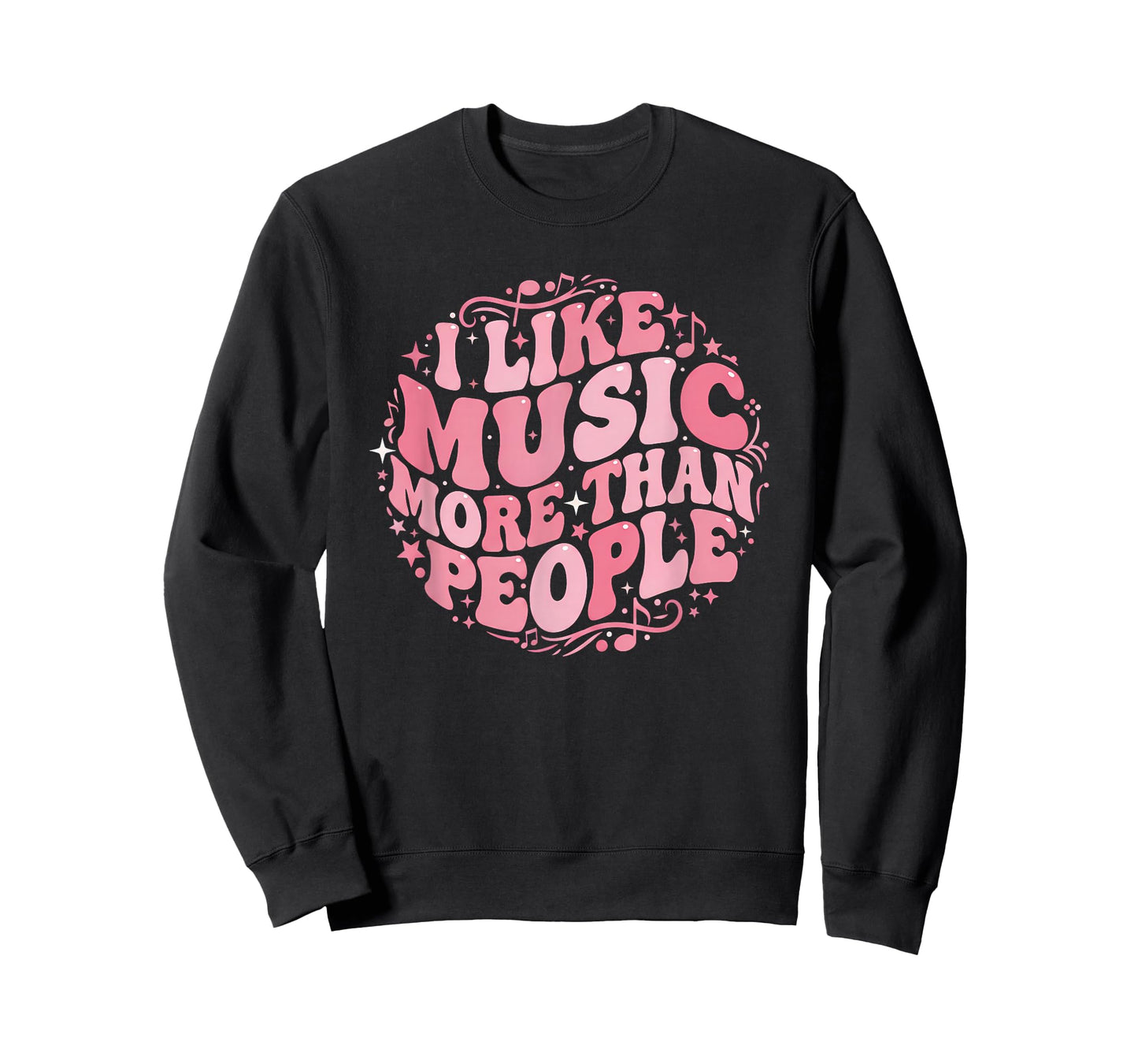 Groovy I Like Music More People Funny Music Lover Musician T-Shirt