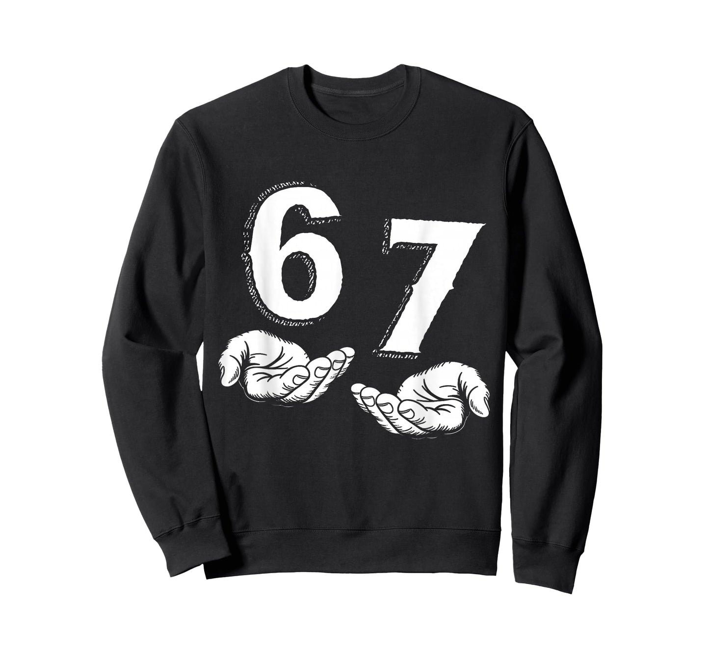 67 Six Seven Meme Gen Alpha Slang 6 7 Hands Funny Boys Kids T-Shirt