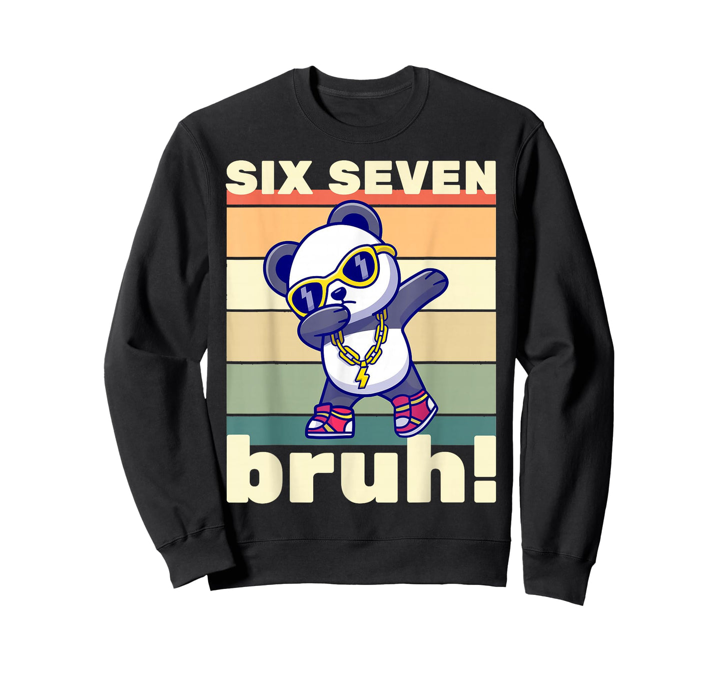 67 Meme Funny Six Seven Bruh Kids Boys Girls Dabbing Panda T-Shirt