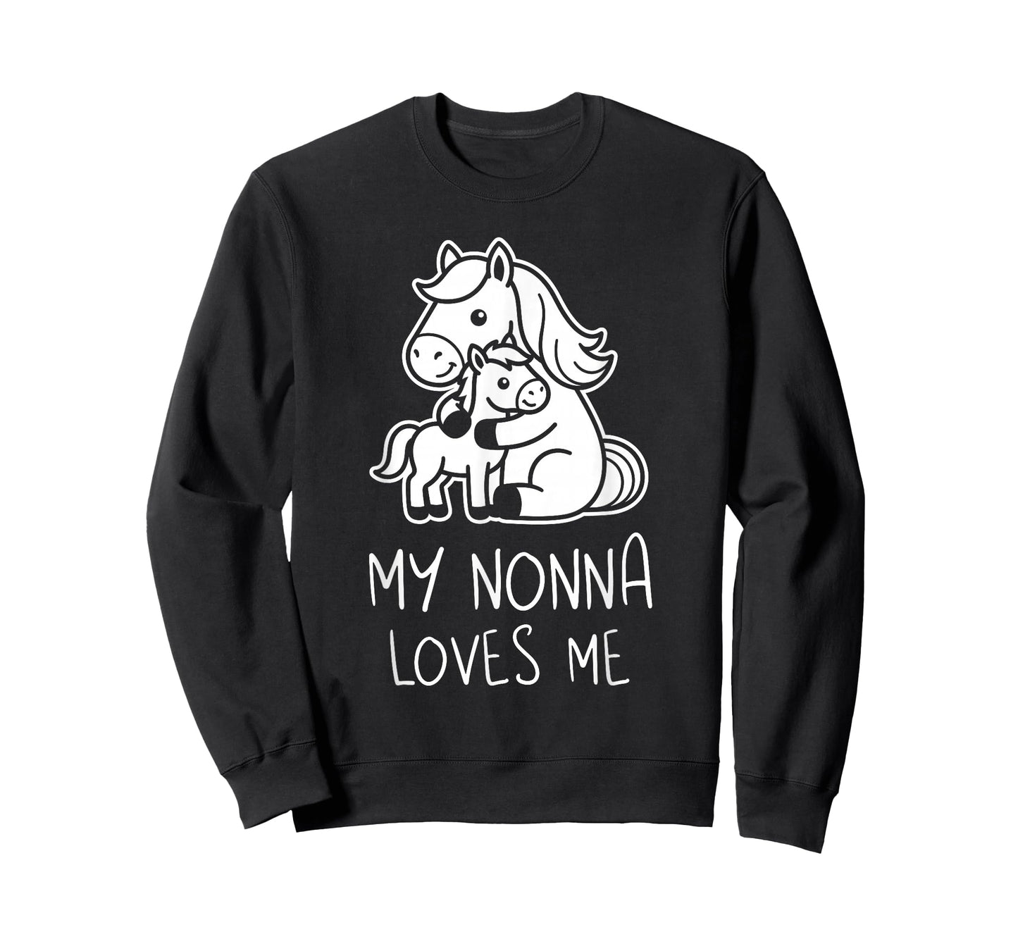 Cute Baby & Grandma My Nonna Loves Me Horse T-Shirt