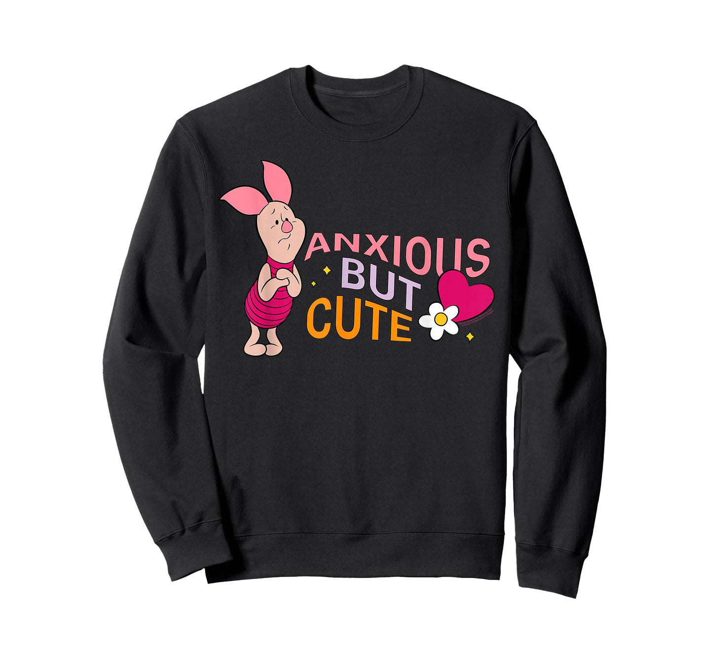 Disney Winnie The Pooh Piglet Anxious But Cute Funny Mood T-Shirt