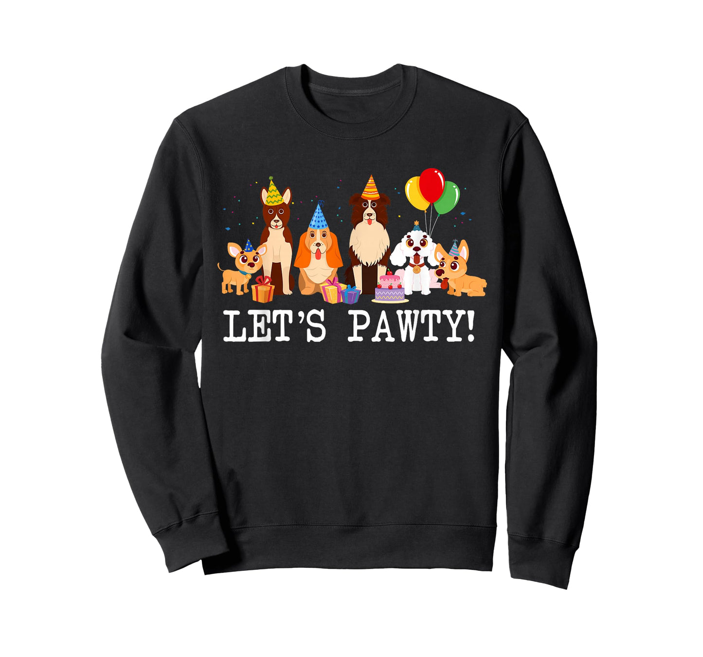 Let’s Pawty Dogs Themed Birthday Family Matching Party T-Shirt