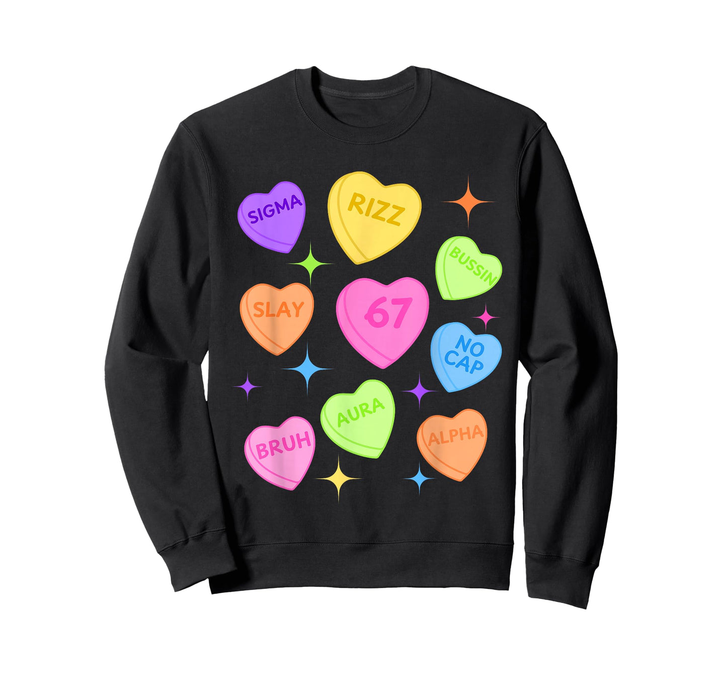 Brain Rot Valentine's - Funny 67 Valentine's Rizz, No Cap T-Shirt