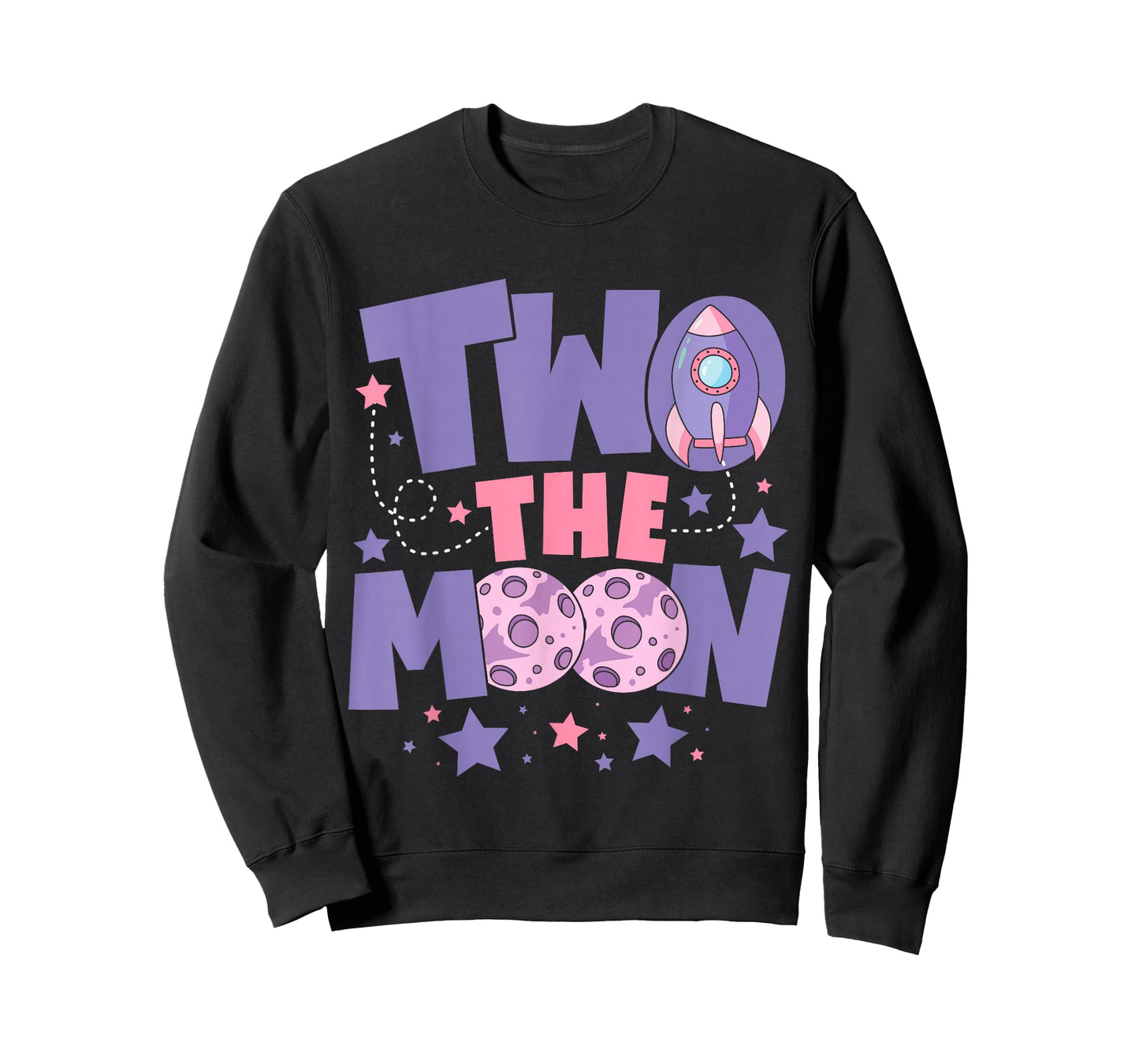 Two The Moon 2nd Birthday Girl Boy 2 Year Old Toddler T-Shirt