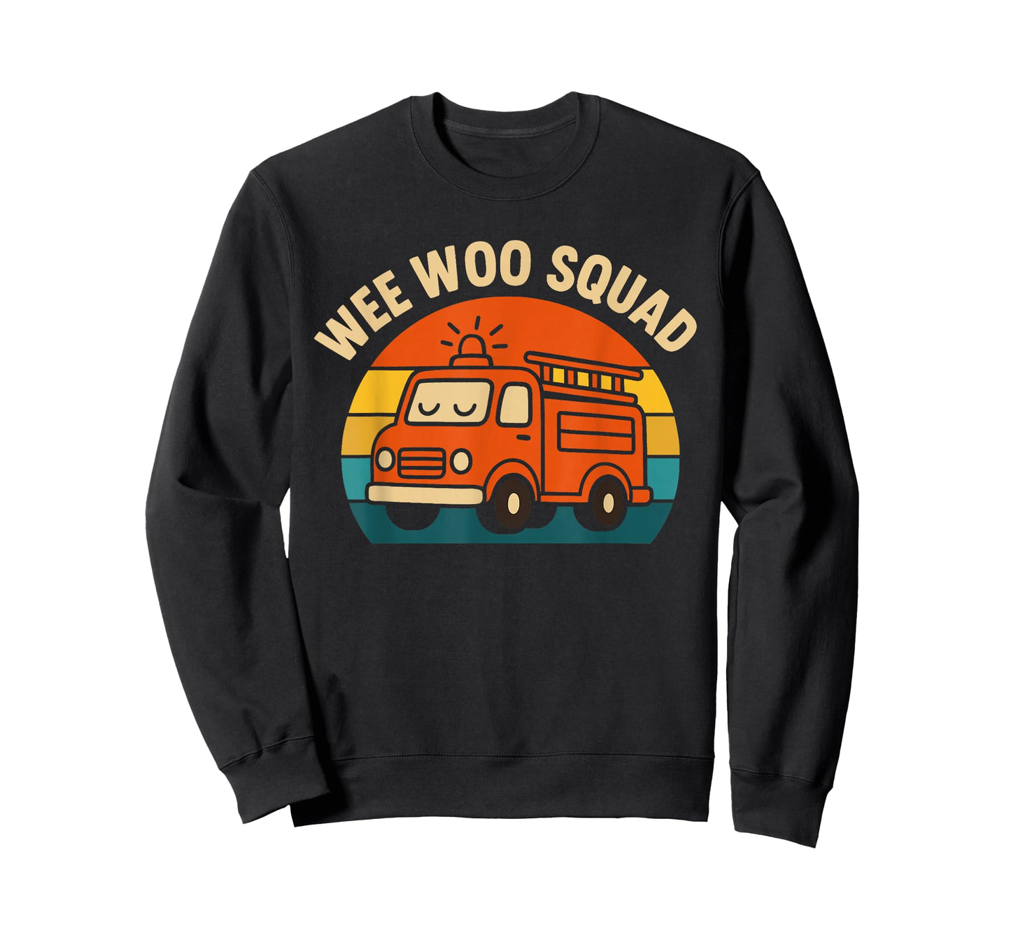 Fire Truck Wee Woo Squad Firefighter Funny Fireman Truck T-Shirt