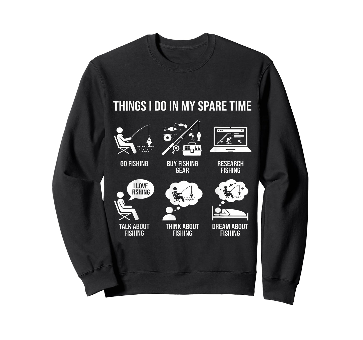 Things I Do in My Spare Time Fisherman Men Bass Fishing T-Shirt