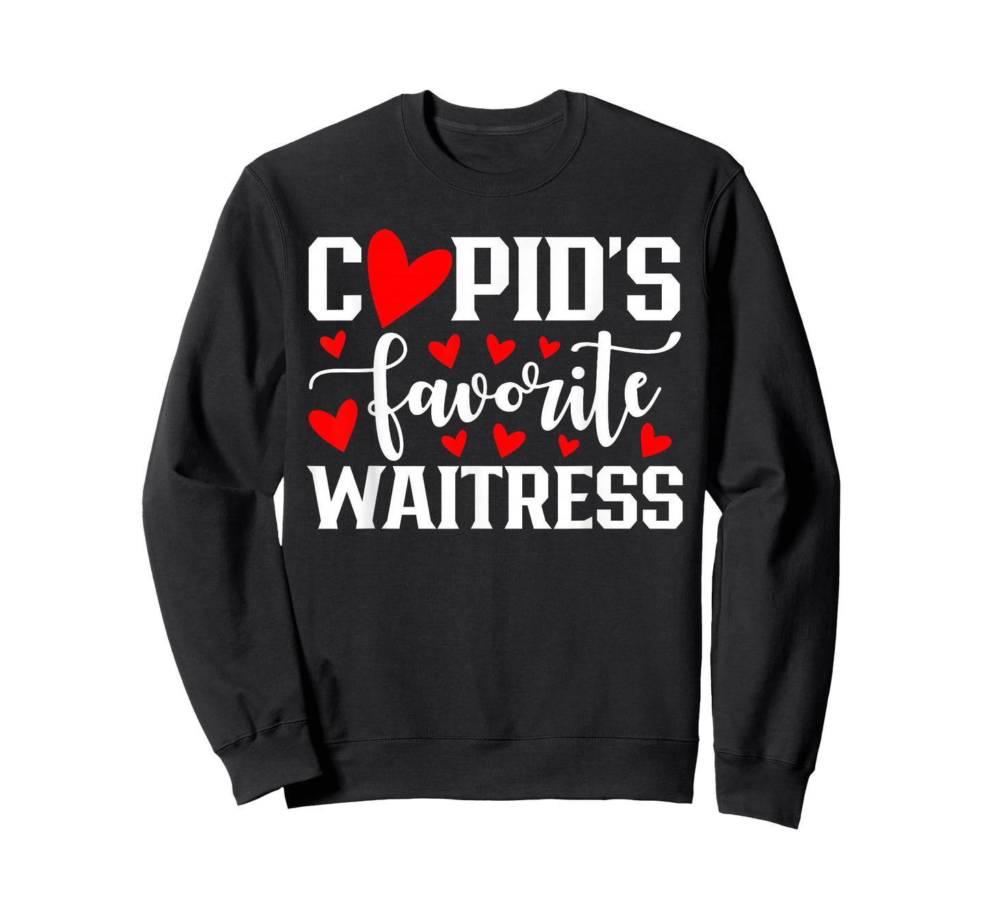 Cupid's Favorite Waitress Cute Heart Valentine's Day T-Shirt