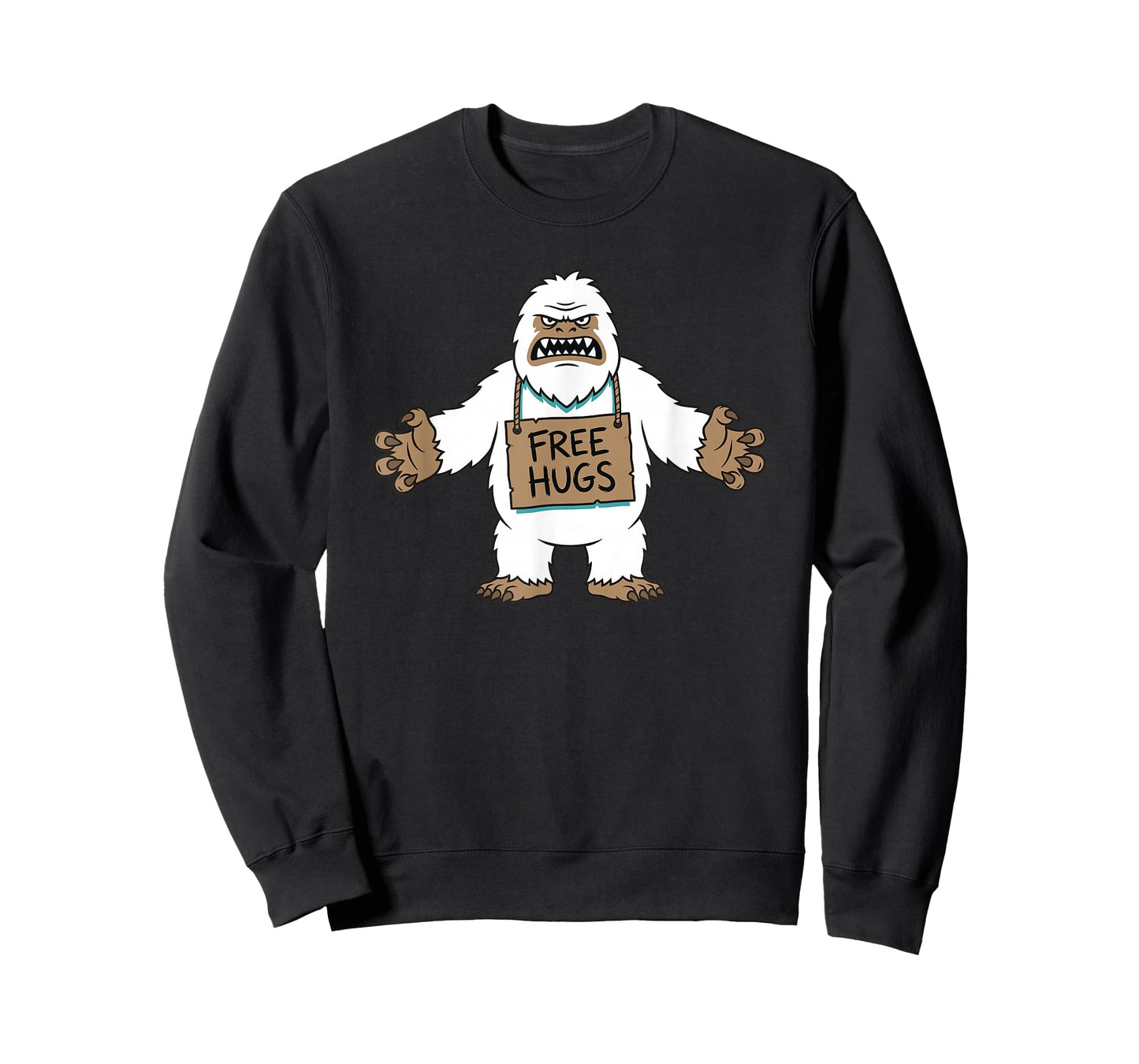 Funny Abominable Snowman Free Hugs Bigfoot Sasquatch T-Shirt