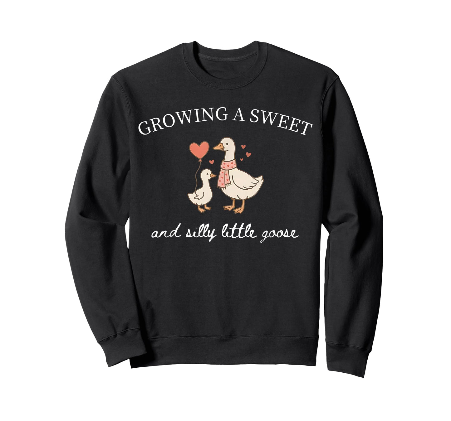 Growing A Sweet and Silly Little Goose Valentines Pregnancy T-Shirt