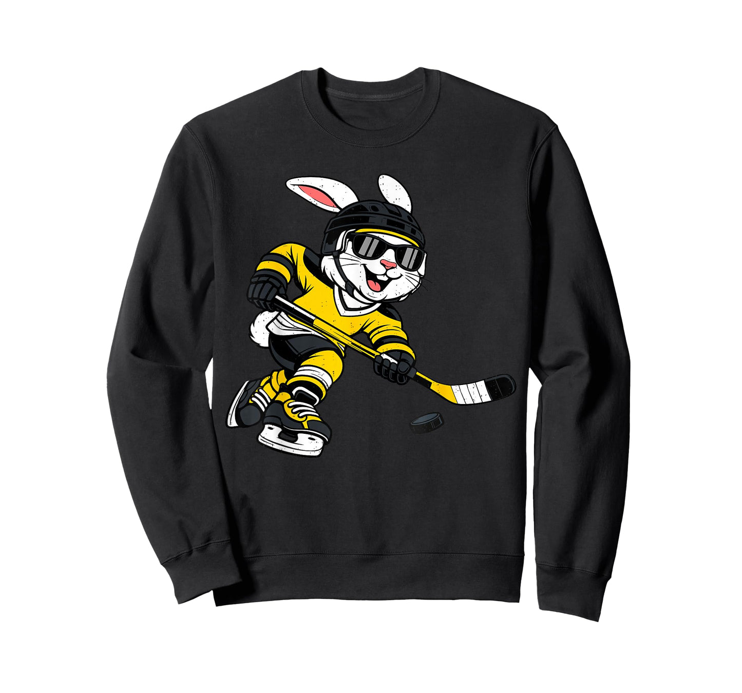 Bunny Playing Ice Hockey Rabbit Easter Sports Men Boys Kids T-Shirt