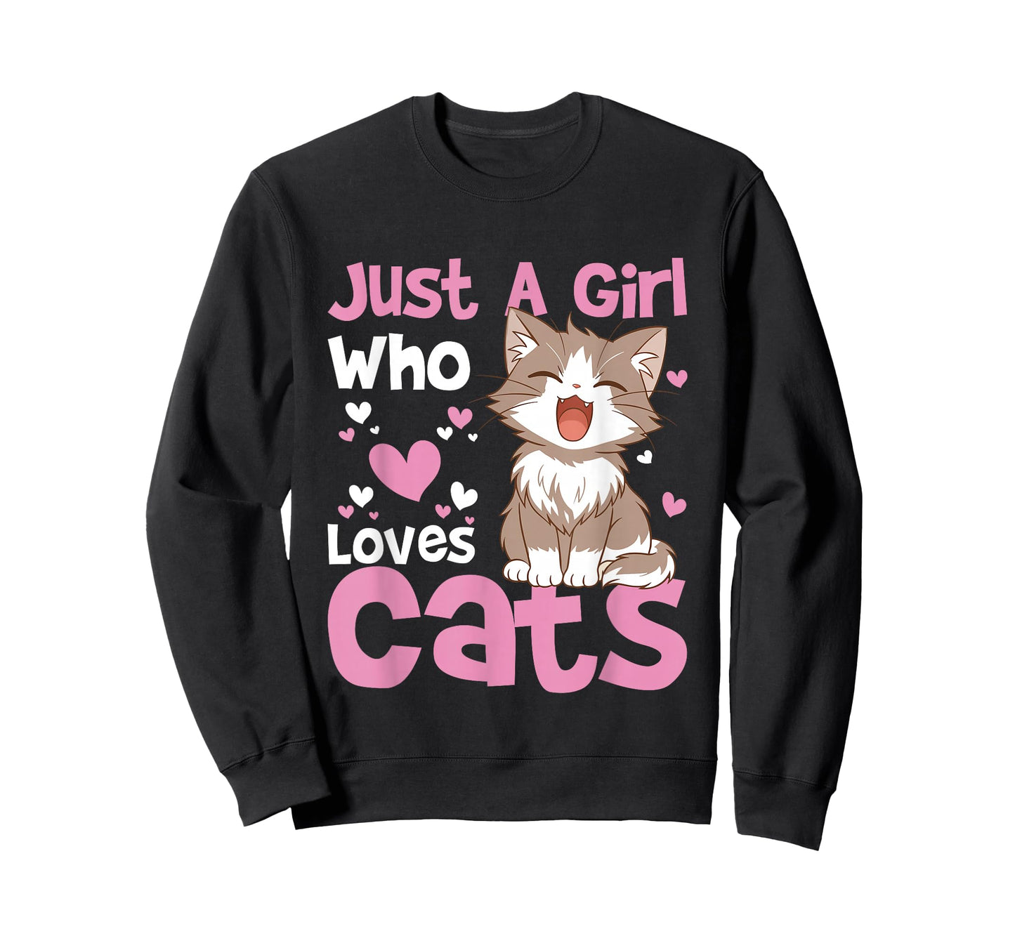 Just A Girl Who Loves Cats Cute Cat Lover Design mom T-Shirt