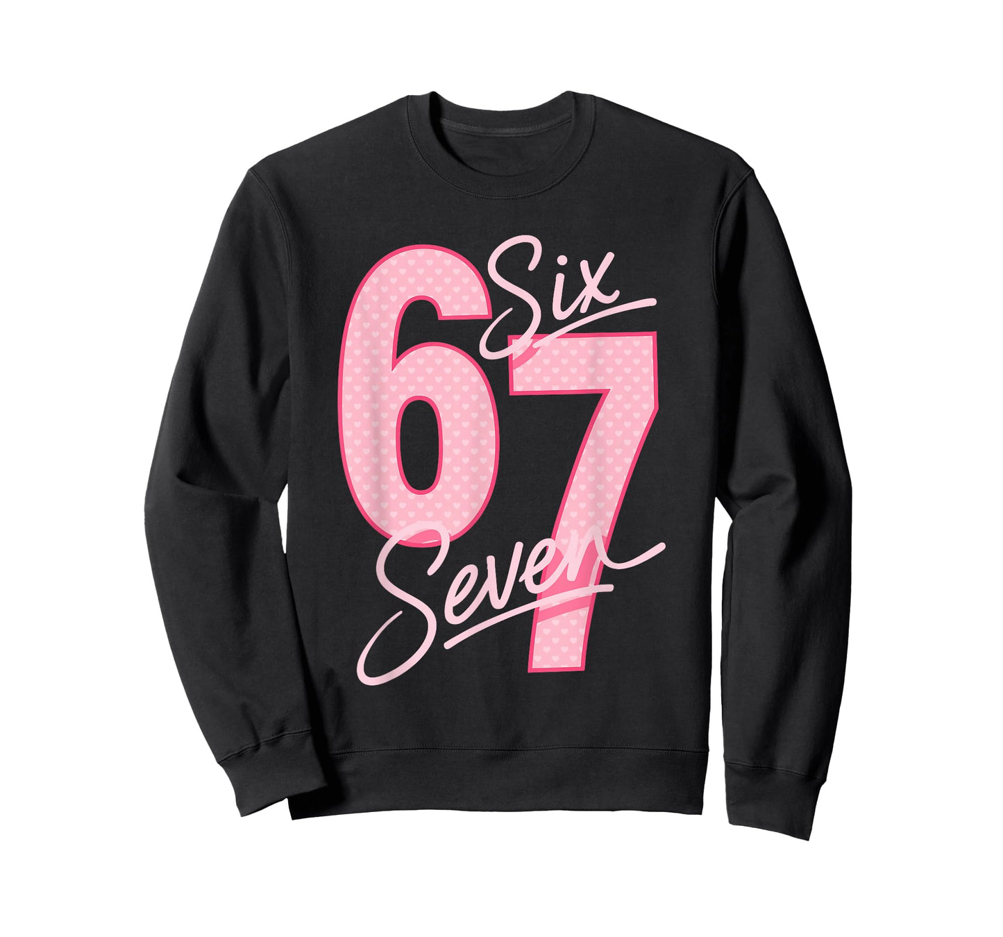 Valentine’s Day 67 Meme Filled with Hearts Funny Six Seven T-Shirt