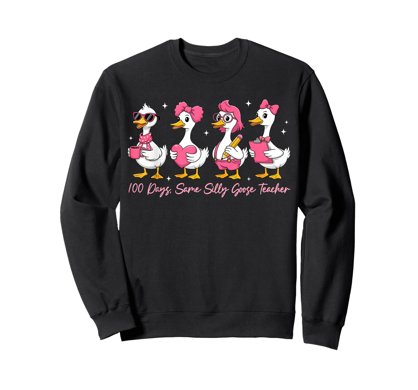 100 Days Same Silly Goose Teacher Cute Girl Women T-Shirt