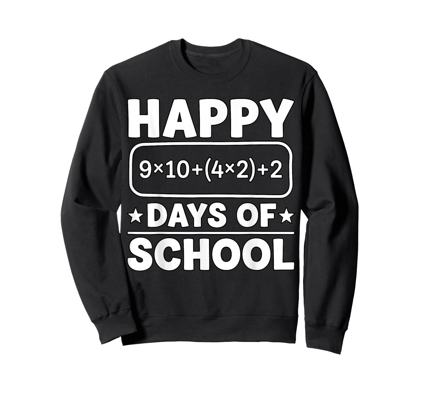 Math Equation Happy 100 Days of School Teacher Kids Funny T-Shirt