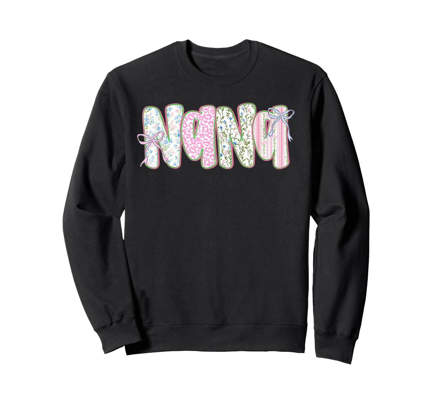 Nana Floral Coquette Bow Mother's Day Cute Women Grandma T-Shirt