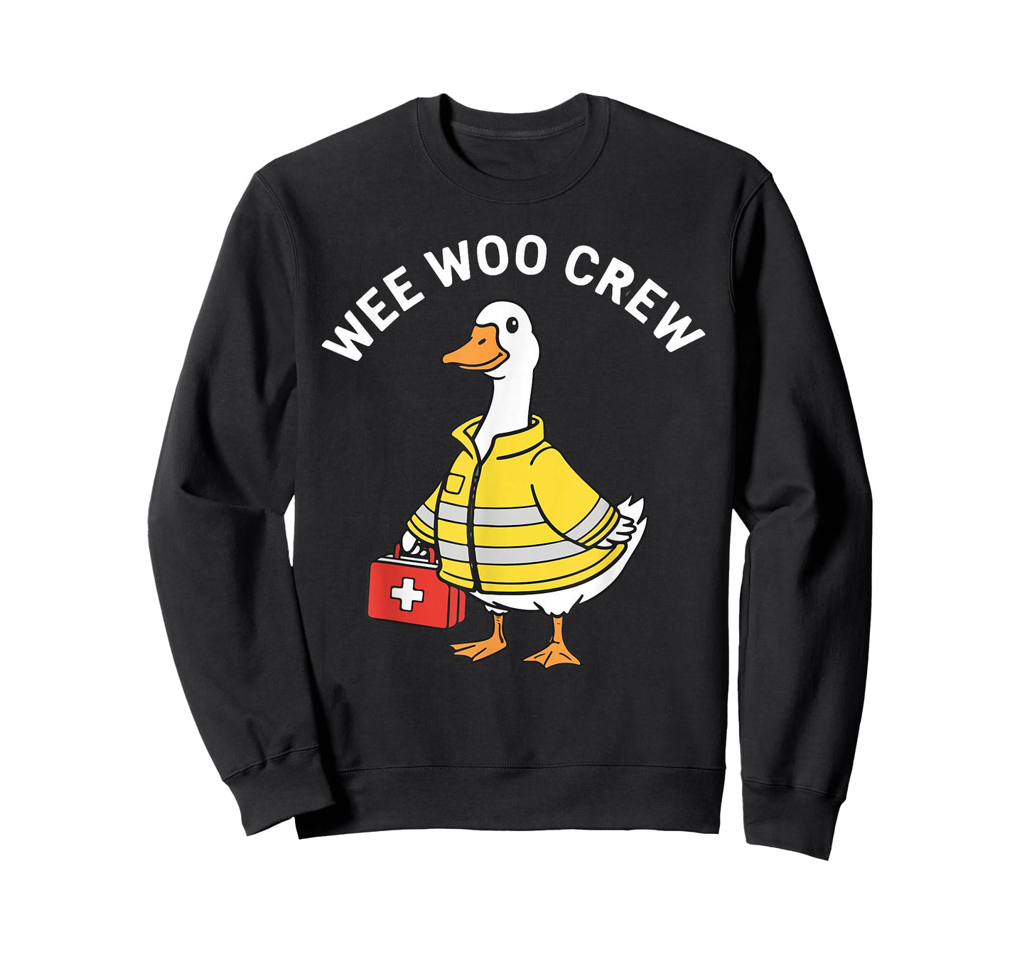 Funny Wee Woo Crew Goose EMT Paramedic Firefighter Design T-Shirt