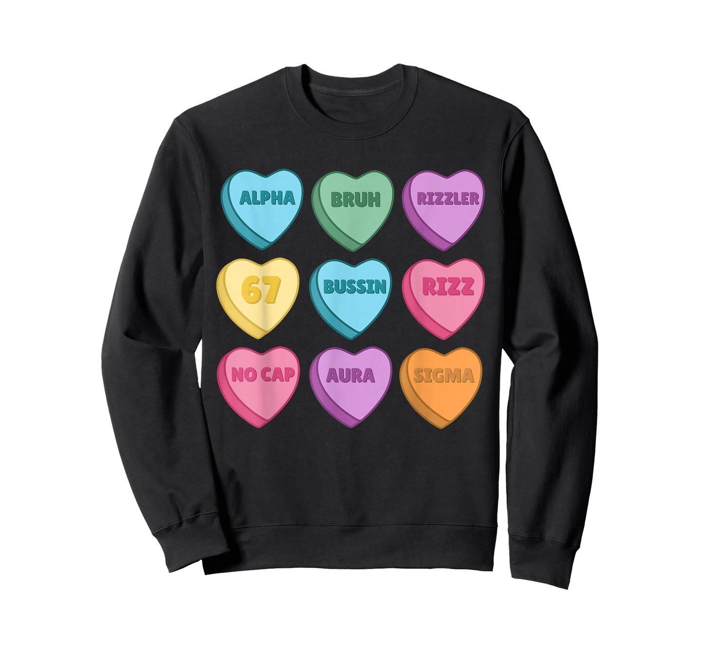 Kids Valentine's - Funny 67 Valentine's Rizz, No Cap T-Shirt