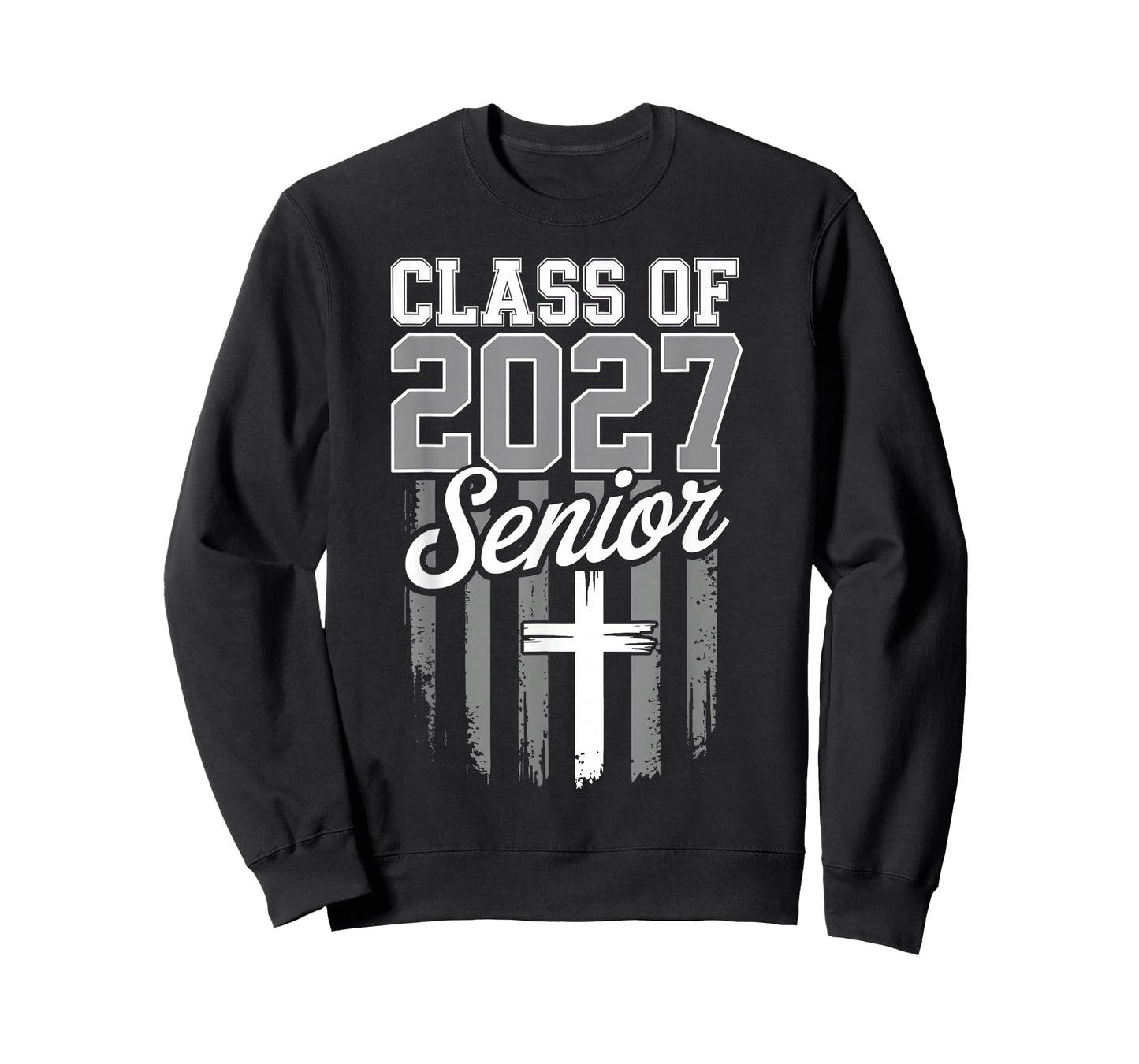 Senior Class of 2027 Christian American Flag 2027 Graduation T-Shirt