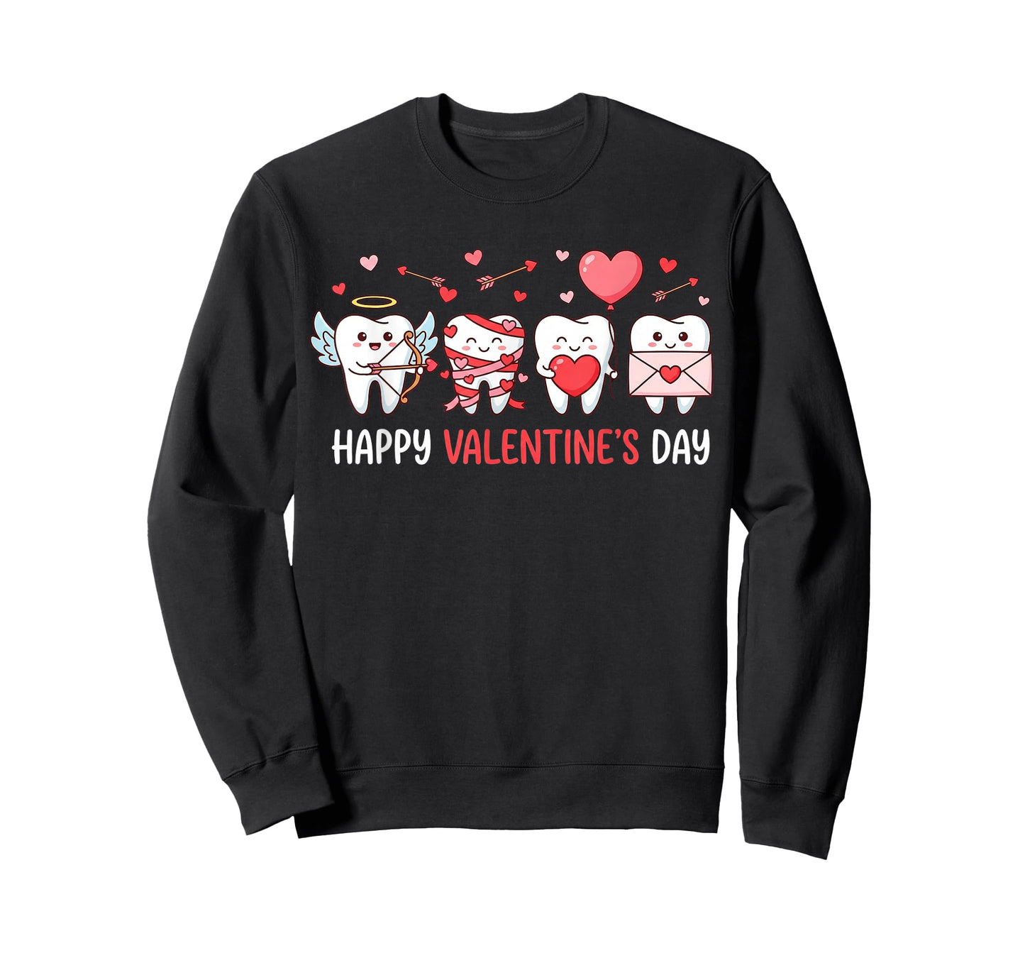 Funny Dental Nurse Squad Happy Valentine Day Teeth Cupids T-Shirt