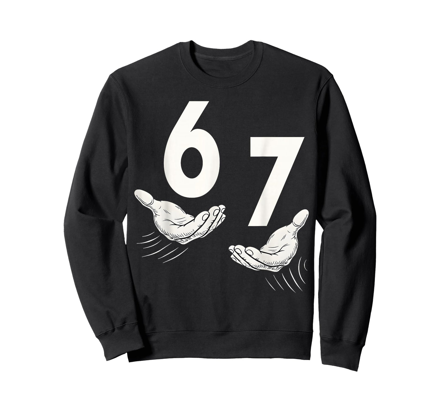Six Seven 67 6 7 Kids 67 Teen Boys 6-7 Meme Hands Funny T-Shirt