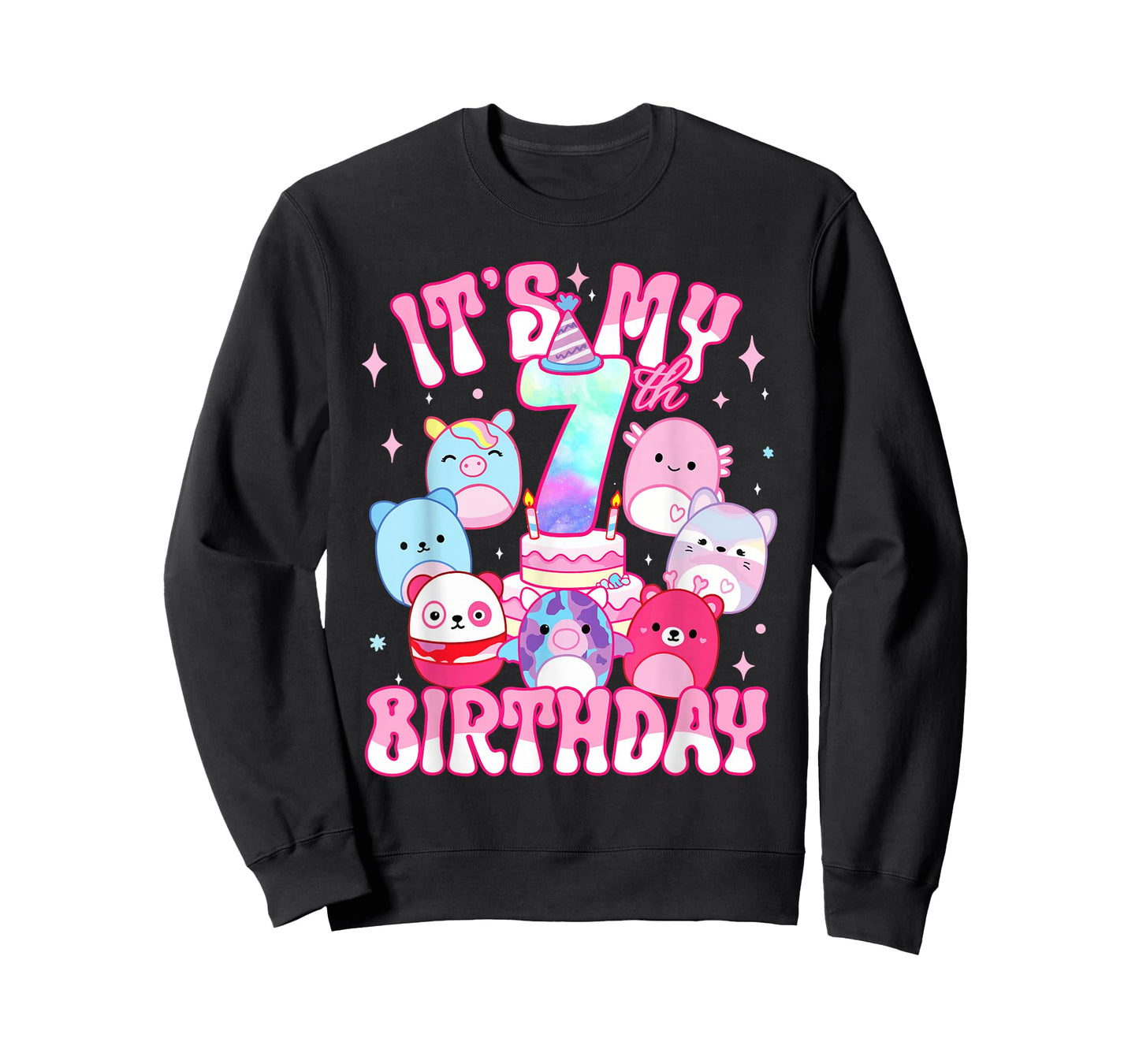 It's My 7th Birthday Squish Squad Girls Kids T-Shirt