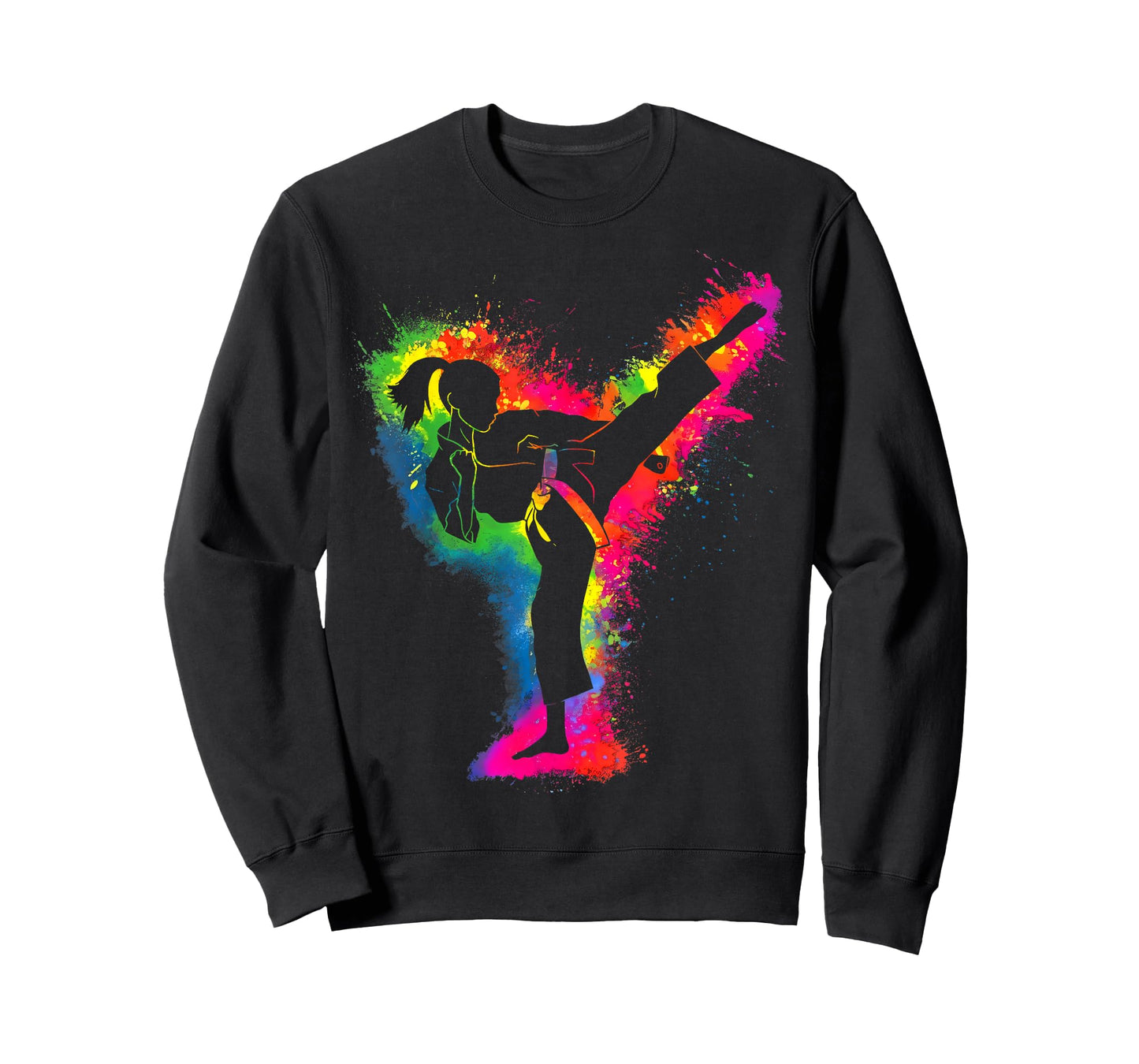 Retro Taekwondo Girl Martial Arts Karate Women Kids Girls T-Shirt