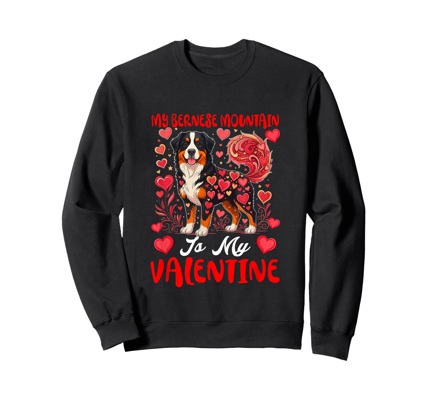 My Bernese Mountain is My Valentine Matching Dog Owner Kids T-Shirt