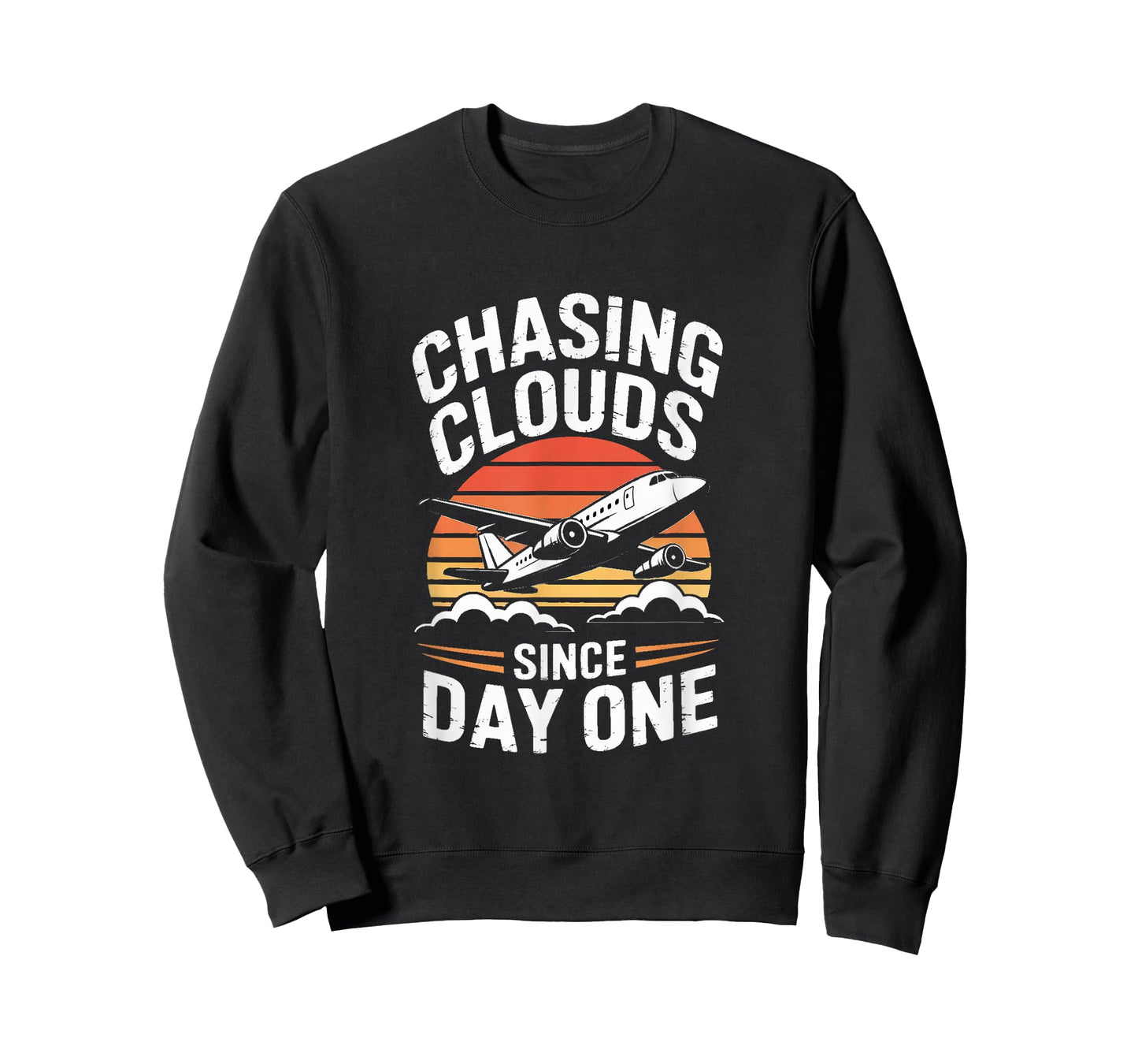 Chasing Clouds Since Day One Aviation Airplane Pilot T-Shirt