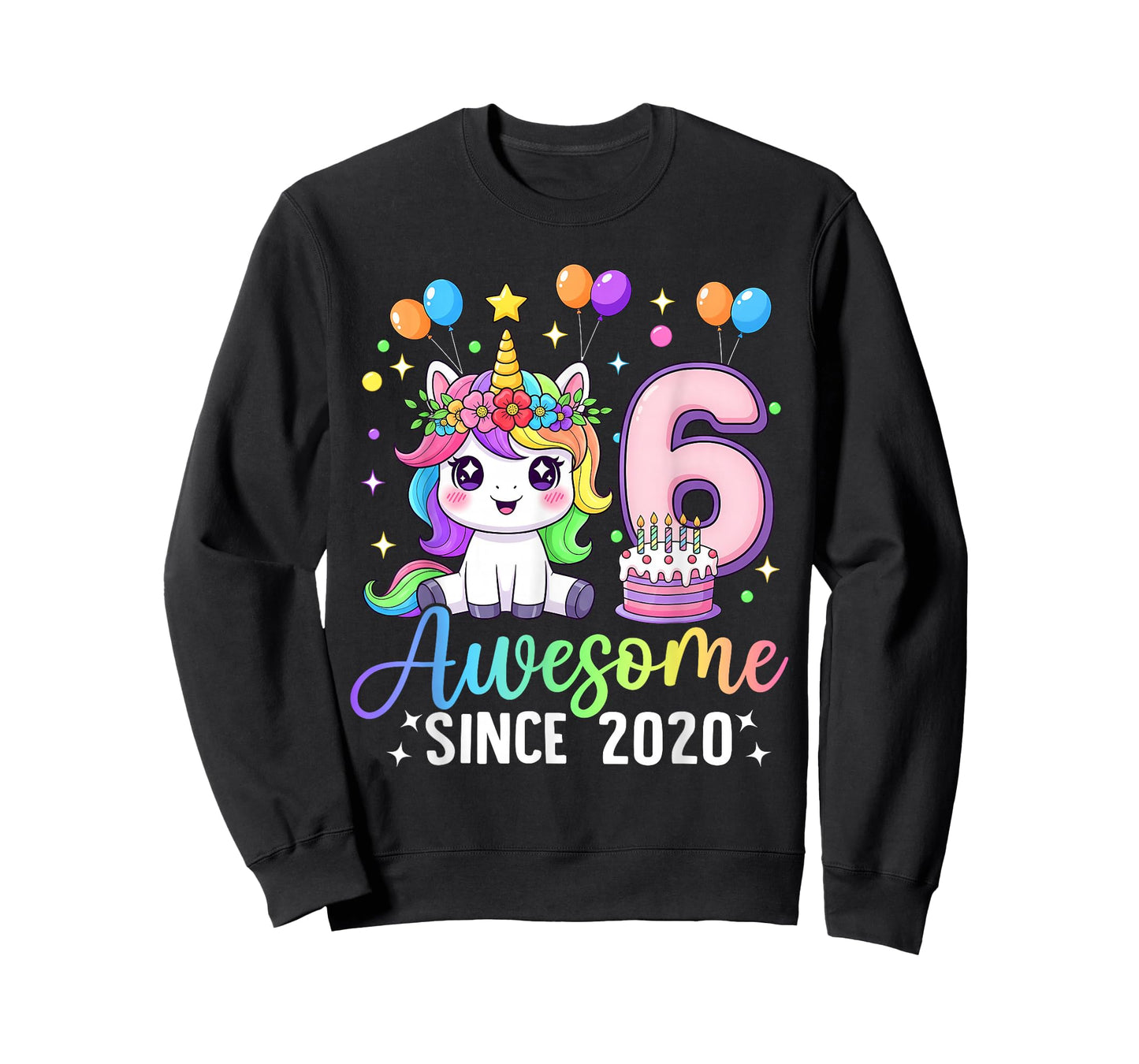 Unicorn 6th Birthday 6 Year Old Unicorn Party Birthday Girl T-Shirt