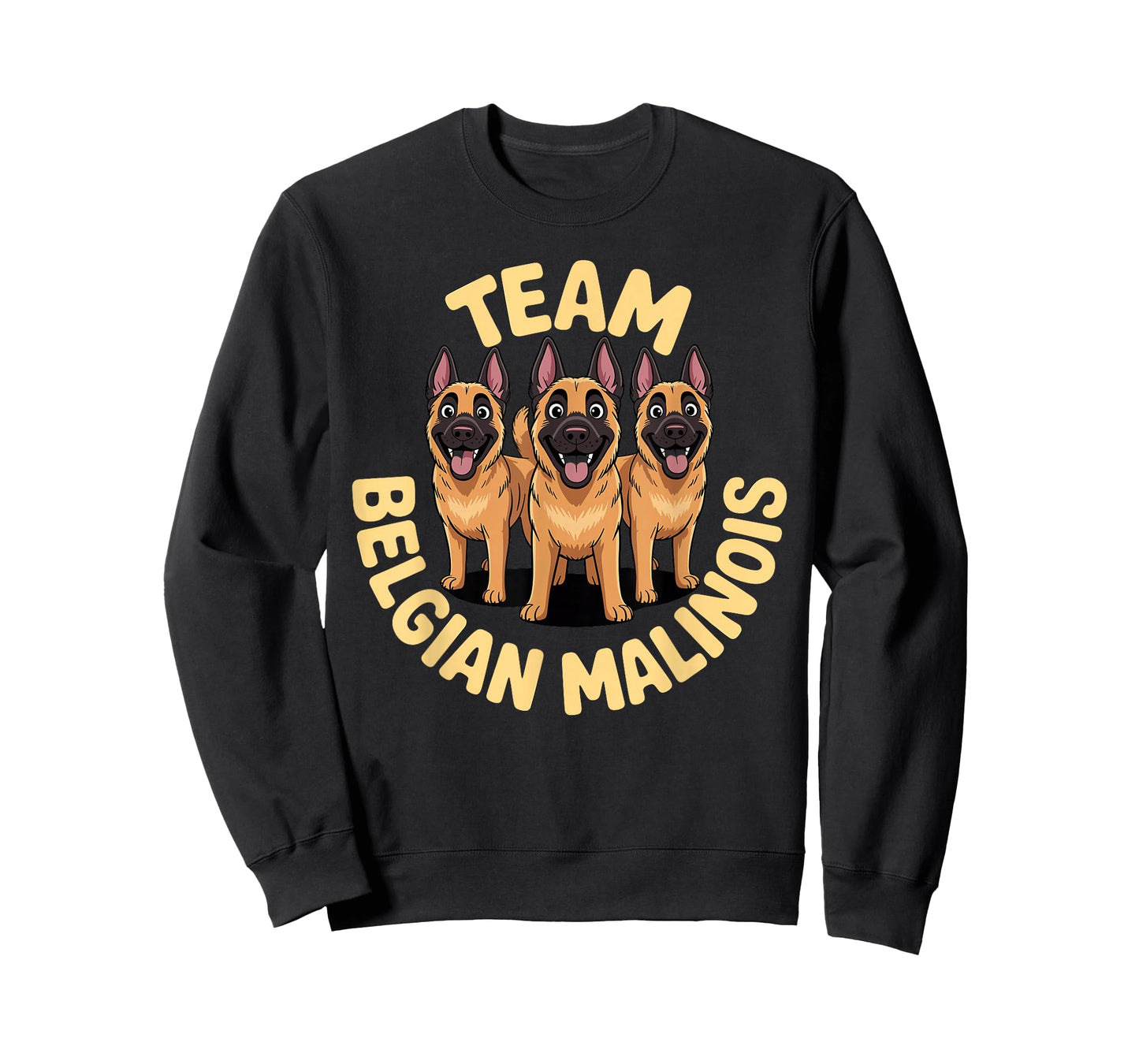 Cartoon Working Shepherd Pet Dog Breed Team Belgian Malinois T-Shirt