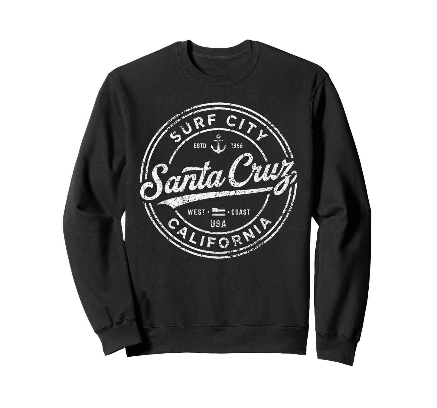 Vintage Santa Cruz Surf City California West Coast. Retro T-Shirt