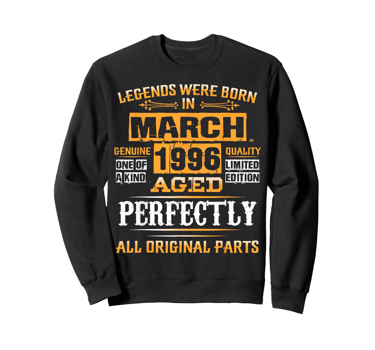 30th Birthday Gift Legends Born in March 1996 30 Yrs Old T-Shirt