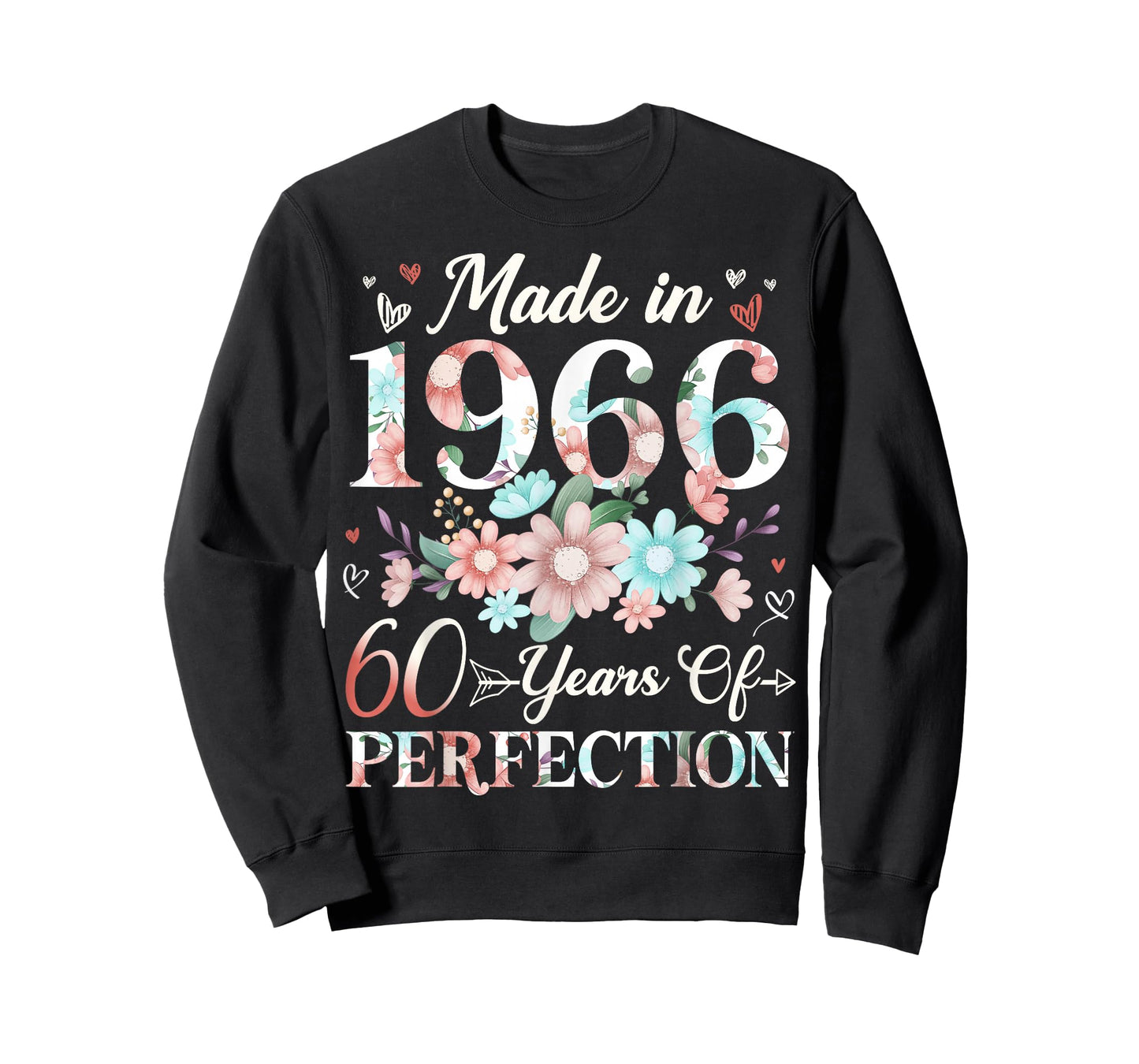 60 Year Old Made in 1966 Floral 60th Birthday Women T-Shirt