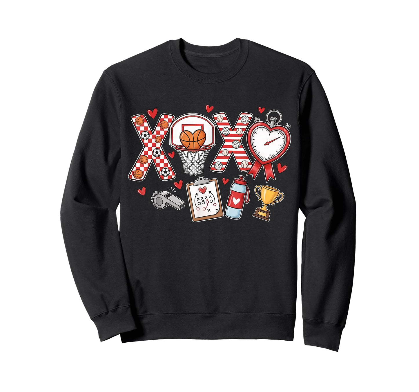 XOXO Physical Education Valentines Day Baseball Football Men T-Shirt